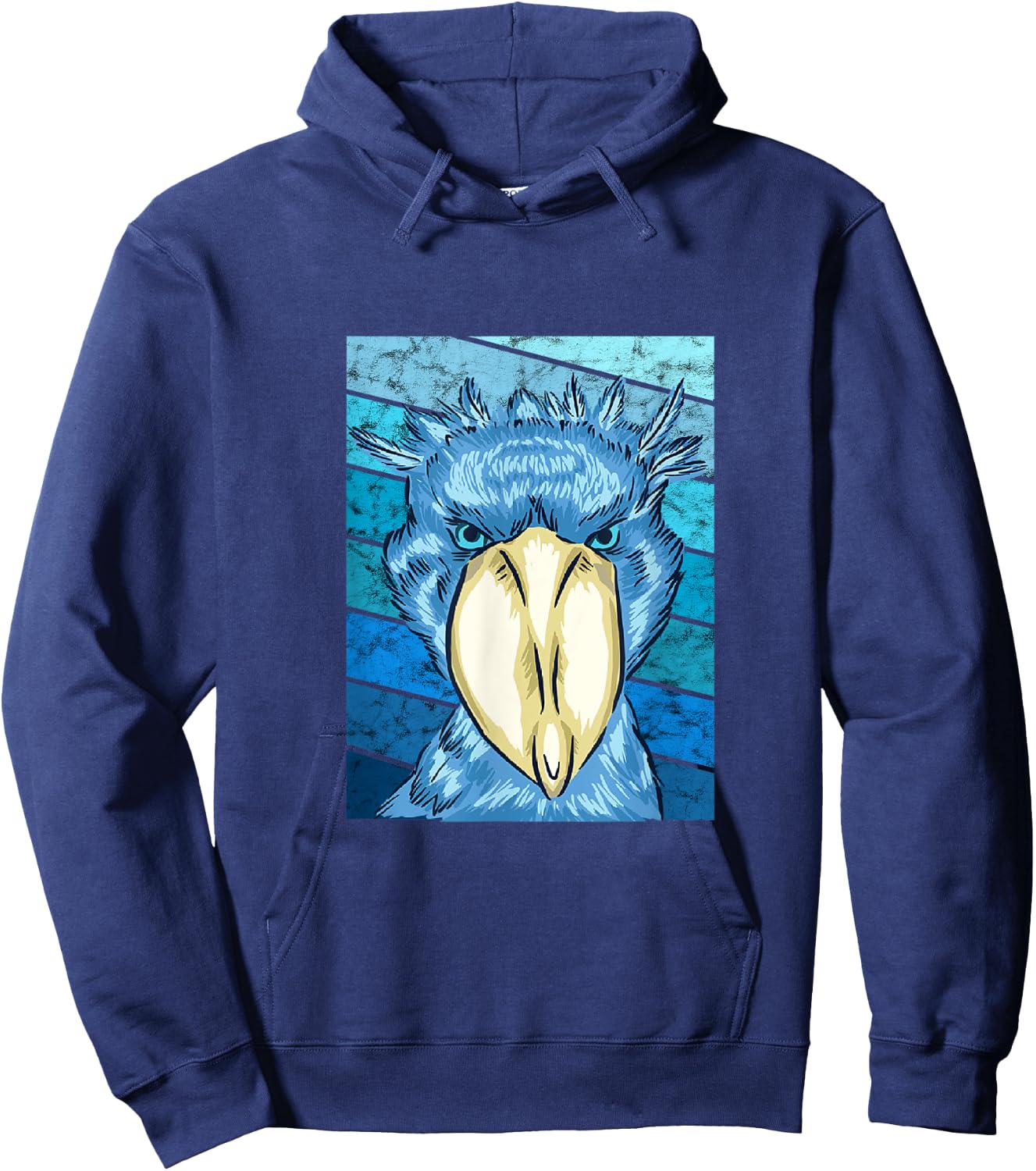 Shoebill Bird Vintage Retro Bird Lover African Stork Bird Hoodie - Hoodie | Navy