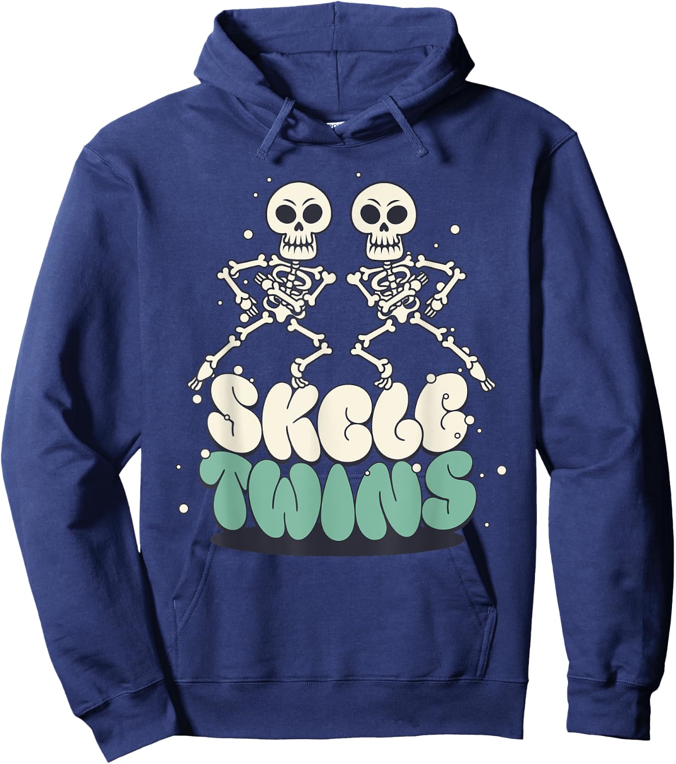Halloween Matching Twins Skeletwins Funny Dancing Skeletons Hoodie - Hoodie | Navy