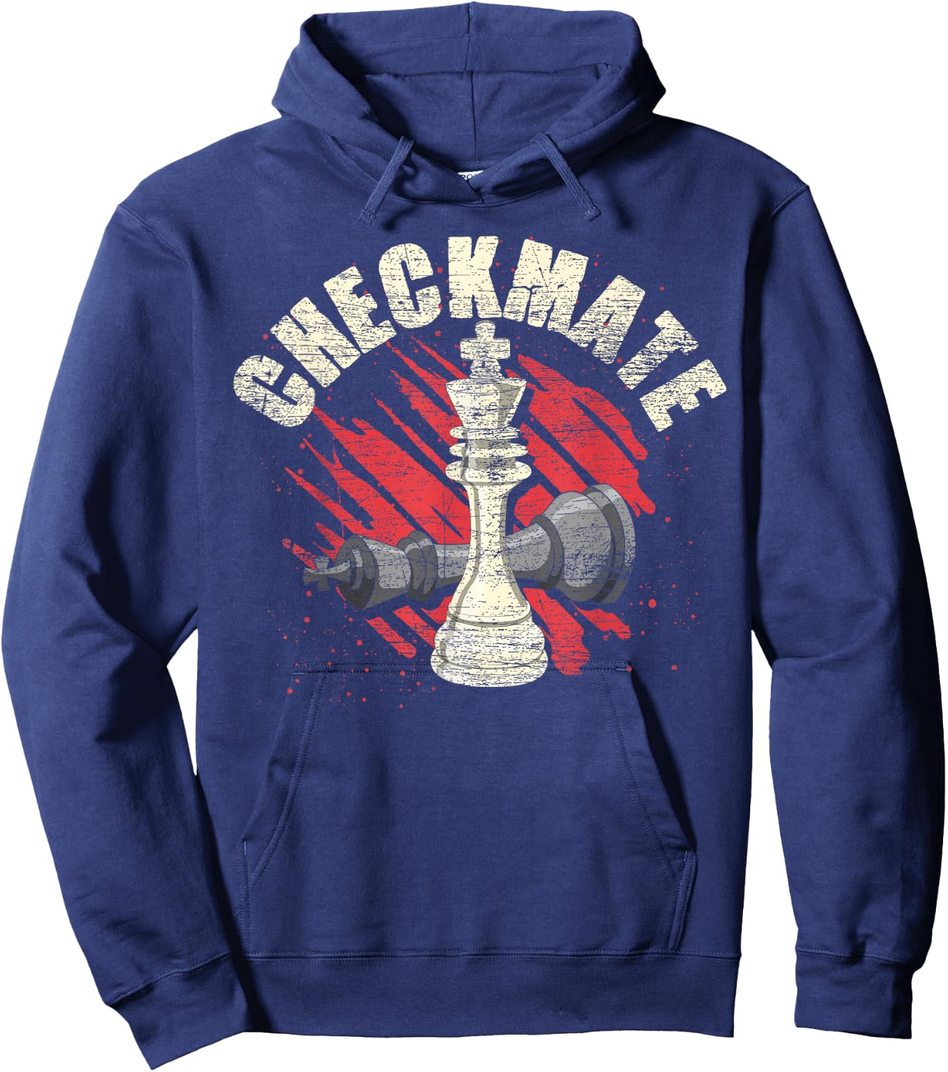 Chess Mat Chess Figure King Chess Player Board Game Chess Hoodie - Hoodie | Navy