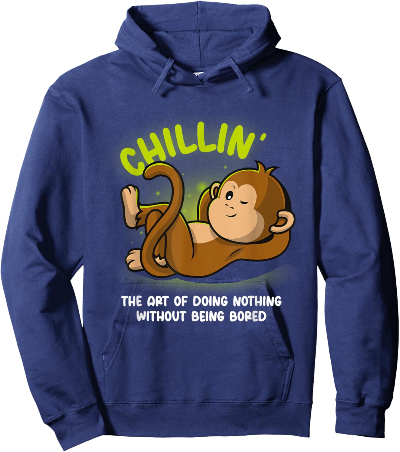 Monkey Lover Chilling Chimp Hoodie - Hoodie | Navy