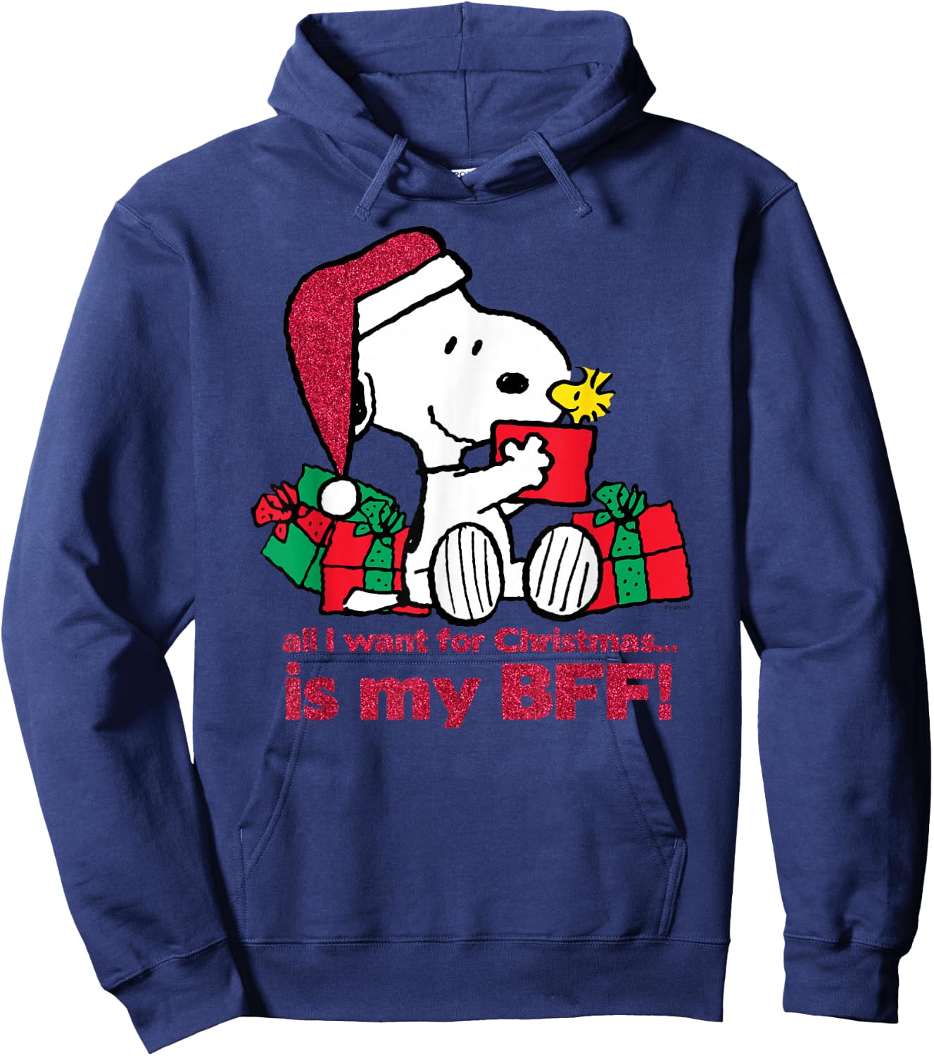 Peanuts Snoopy Gifts BFF Christmas Hoodie - Hoodie | Navy