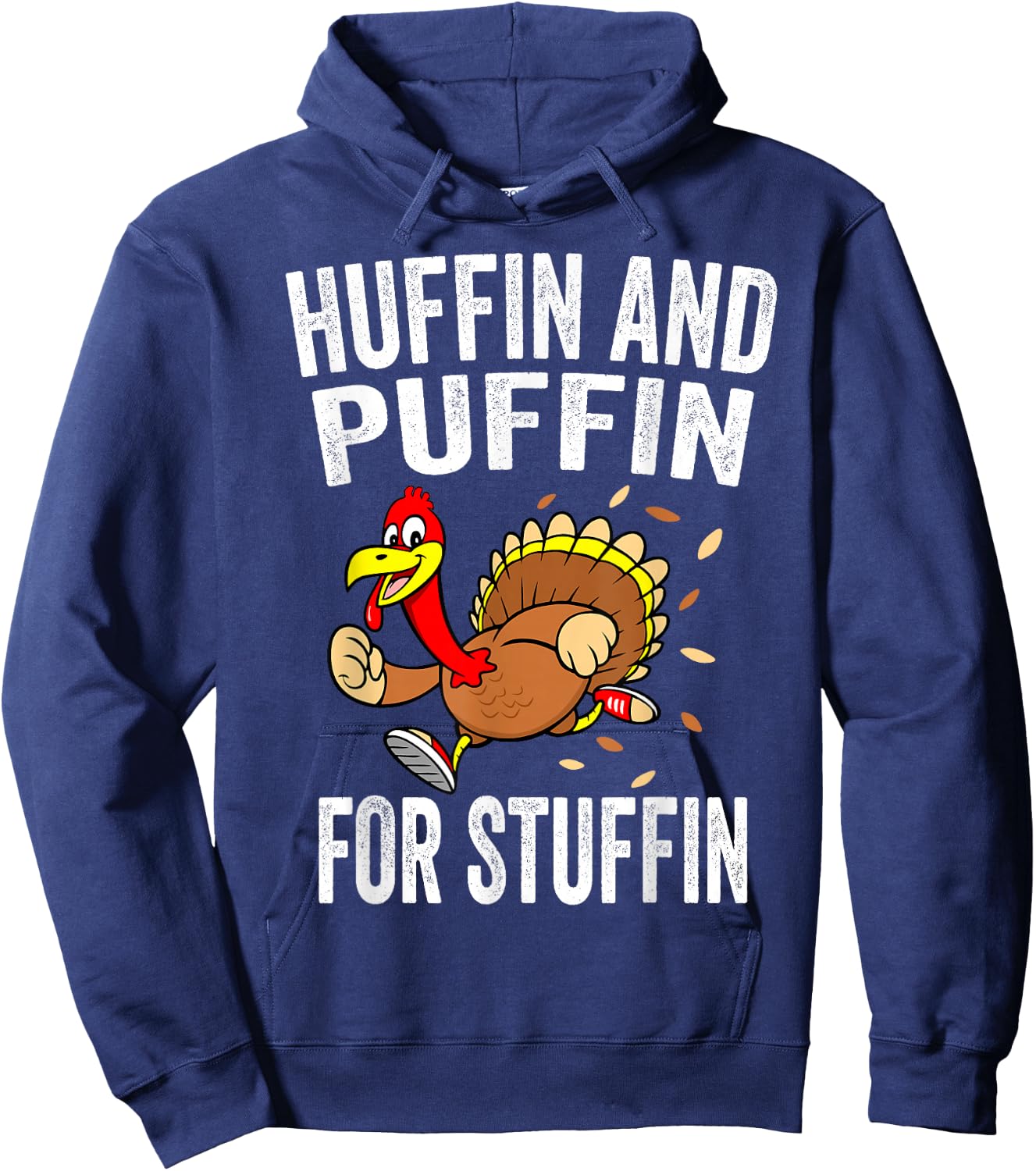 Turkey Trot Shirts Kids Thanksgiving Turkey Running Costume Hoodie - Hoodie | Navy
