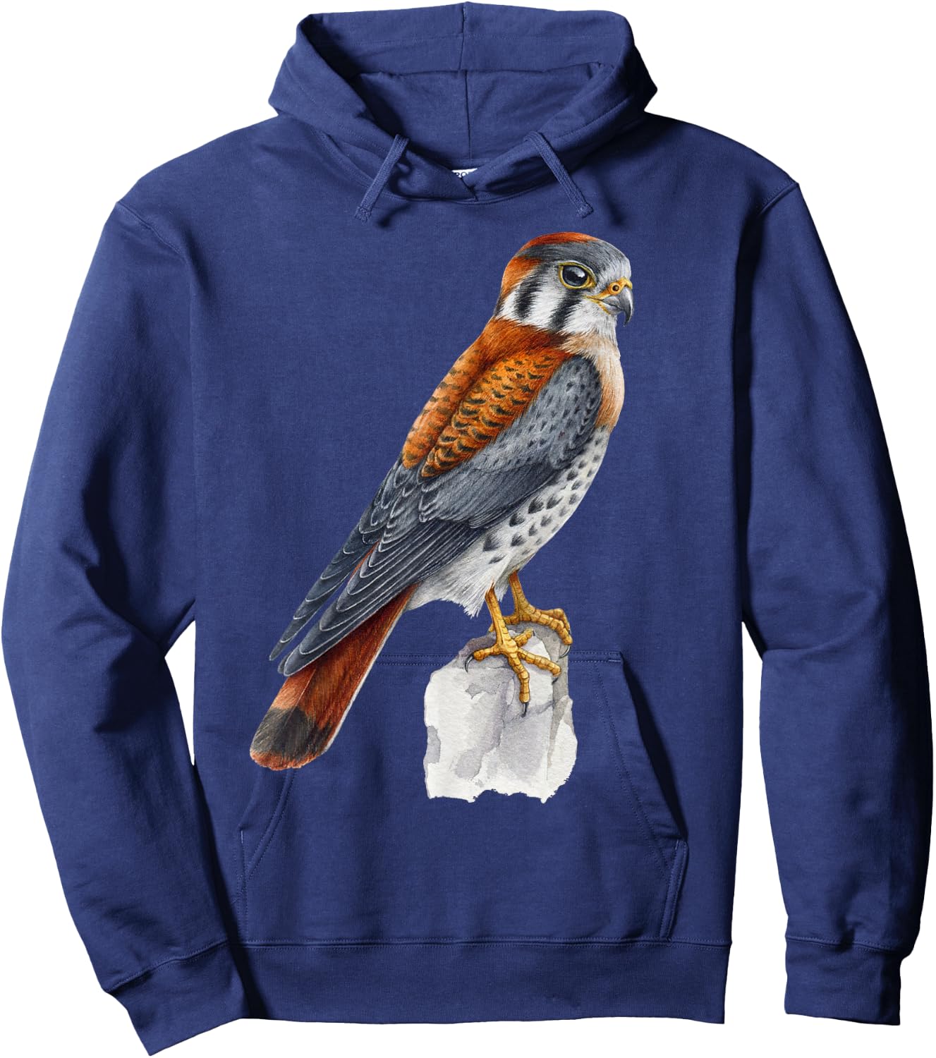 Floral Folk - Common Kestrel - Bird of Prey - Bird Watching Hoodie - Hoodie | Navy