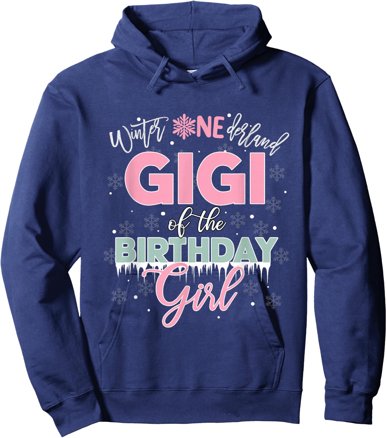 Gigi Of The Birthday Girl Shirt Winter Onederland Family Hoodie - Hoodie | Navy