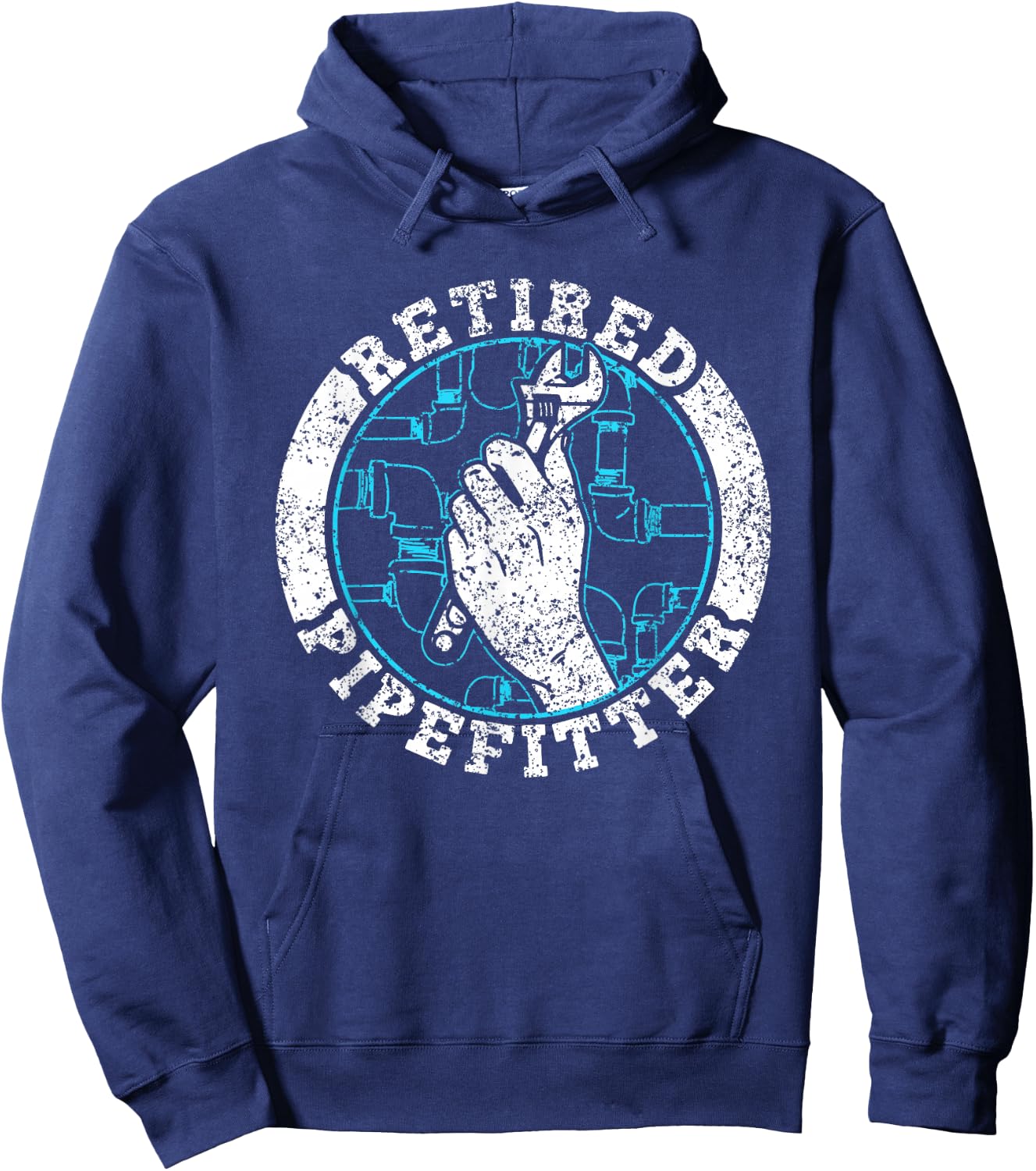 Retired Pipefitter Plumber Pipefitting Pipe Pipefitter Hoodie - Hoodie | Navy