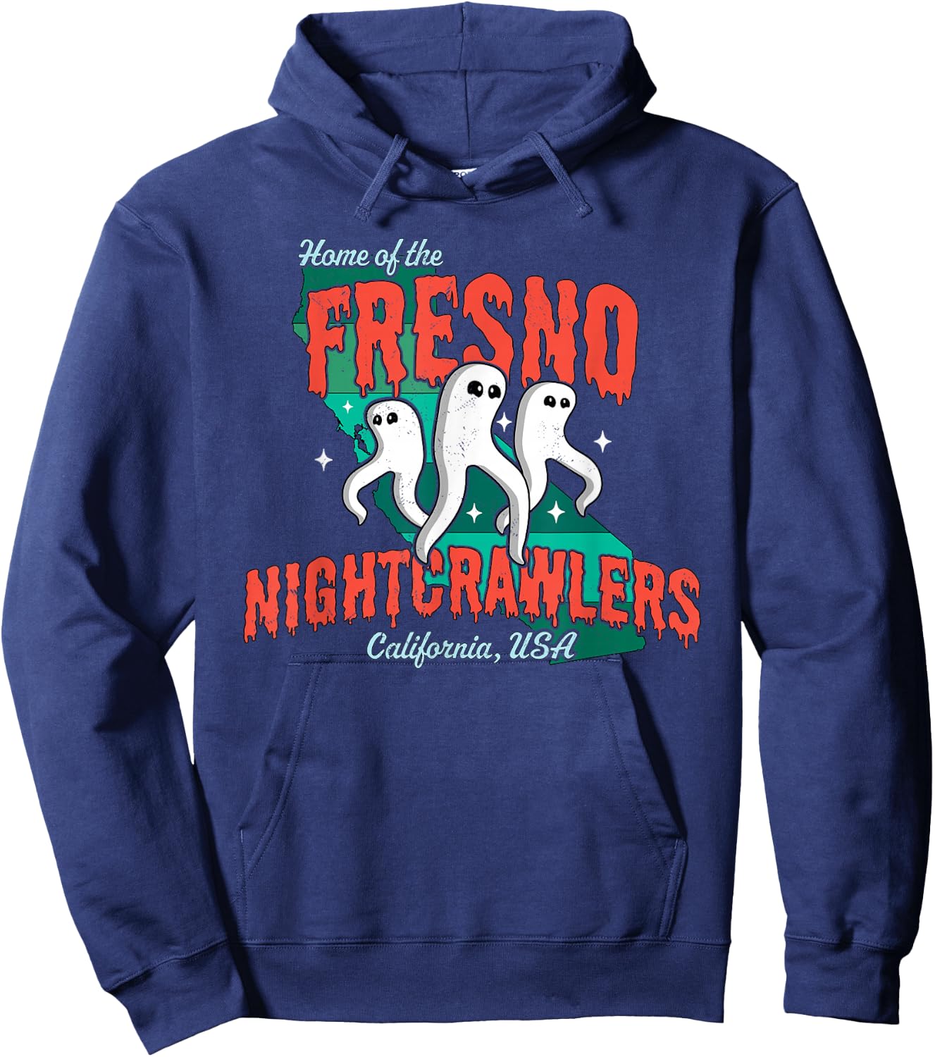 Home of the Fresno Nightcrawlers California USA - Cryptid Hoodie - Hoodie | Navy