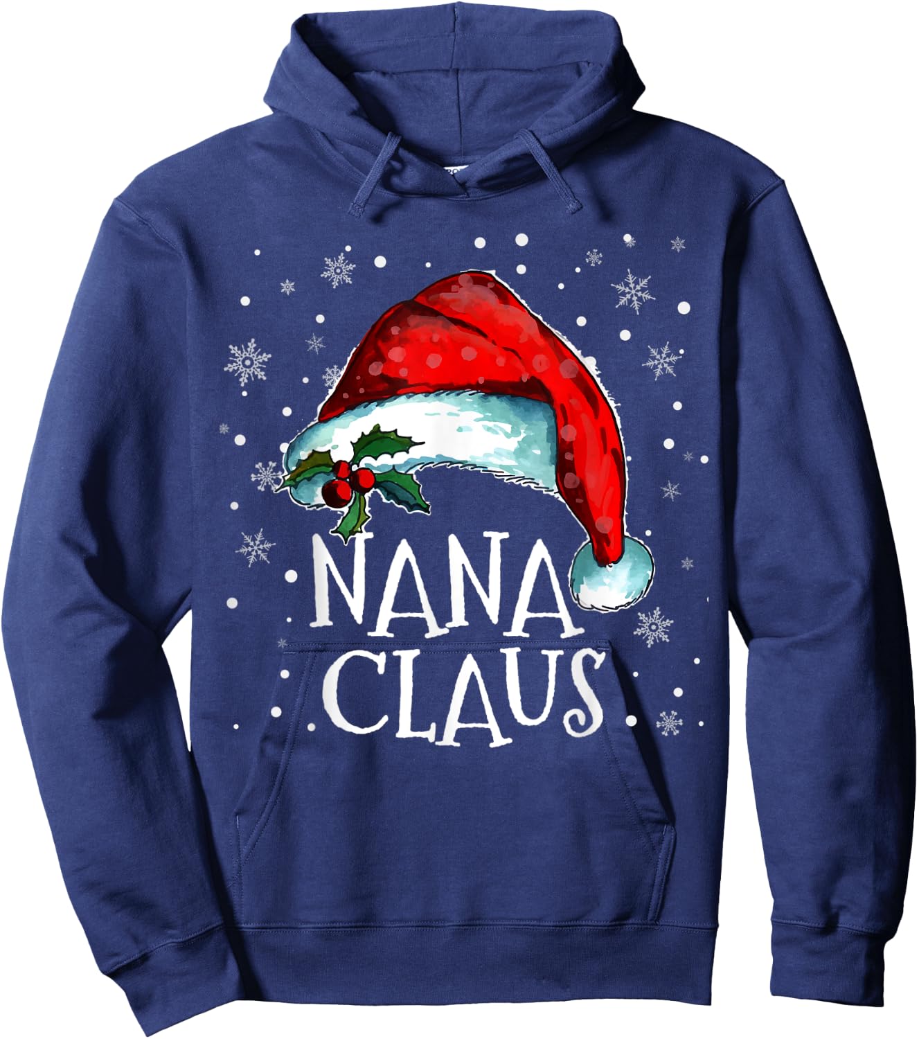 Nana Claus Grandma Santa Claus Funny Family Christmas Hoodie - Hoodie | Navy