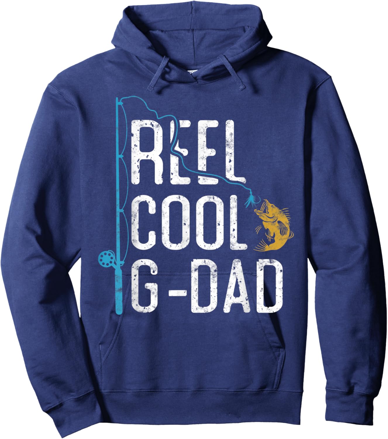 Fishing Reel Cool G-Dad Father’s Day Gift Fisherman G-Dad Hoodie - Hoodie | Navy