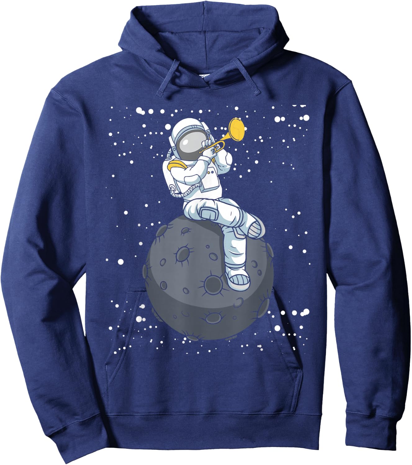 Astronaut Trumpet Player - Trumpeter Marching Band Hoodie - Hoodie | Navy
