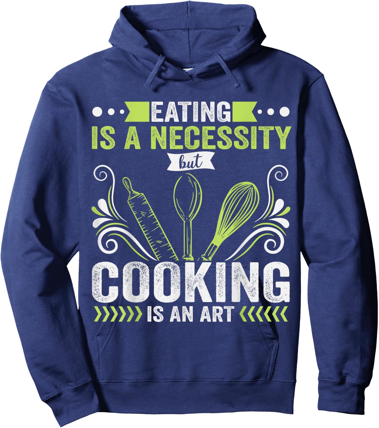 Gangster Chef Culinary Badass Mamas Cooking Is Necessity Art Hoodie - Hoodie | Navy