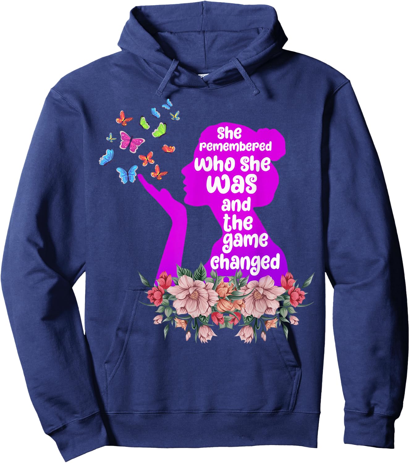 She Remembered Who She Was And The Game Changed Hoodie - Hoodie | Navy