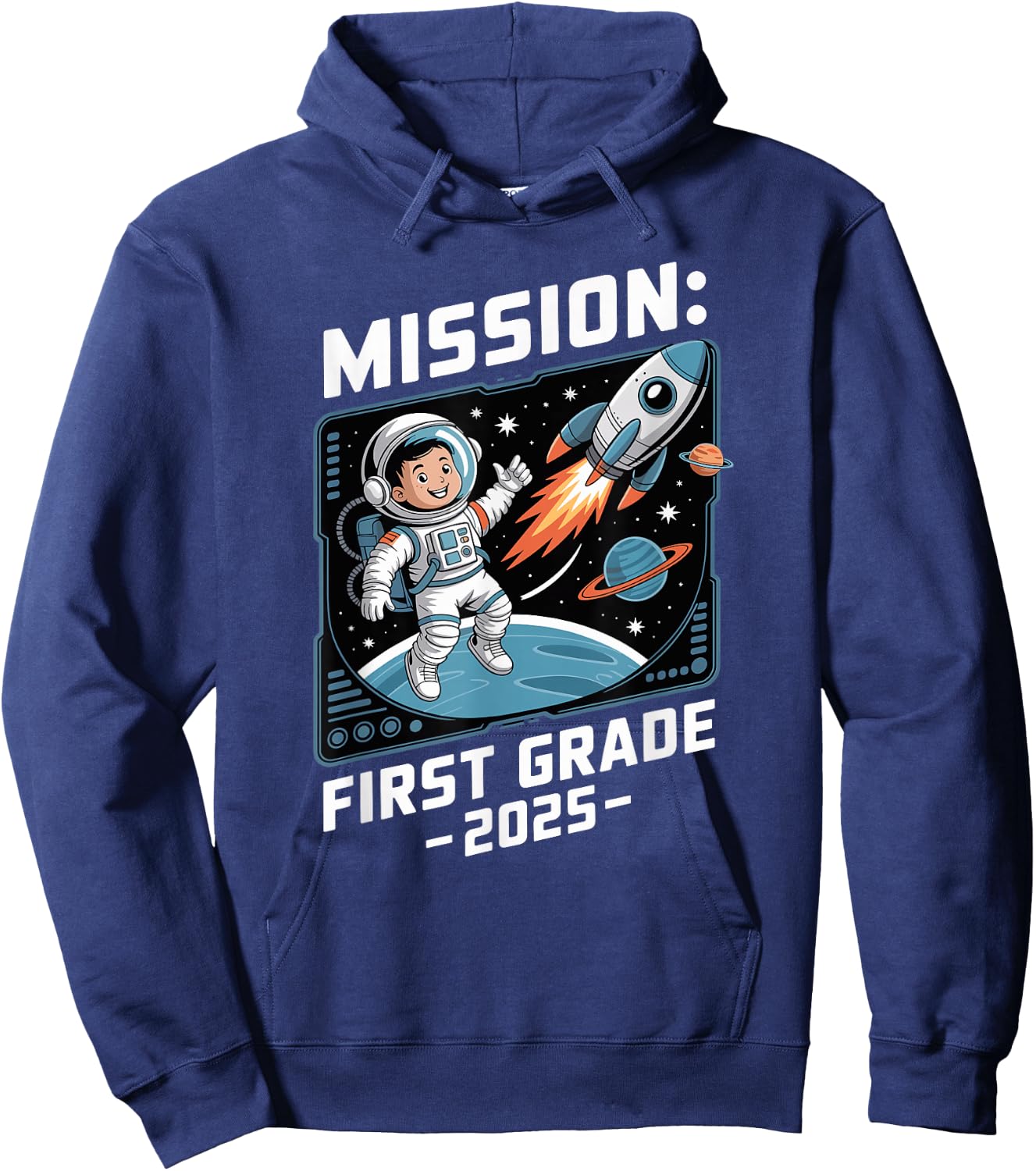 Mission 1st Class Astronaut School Start School Child Space Hoodie - Hoodie | Navy