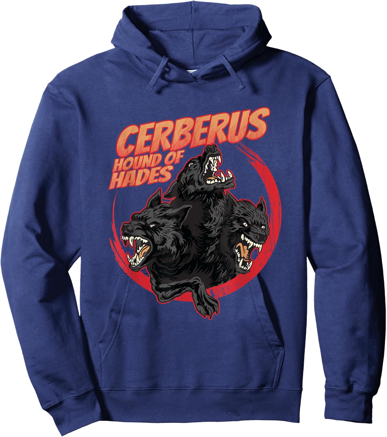 Retro 80s Cerberus Hellhound Greek Mythology Hound of Hades Hoodie - Hoodie | Navy
