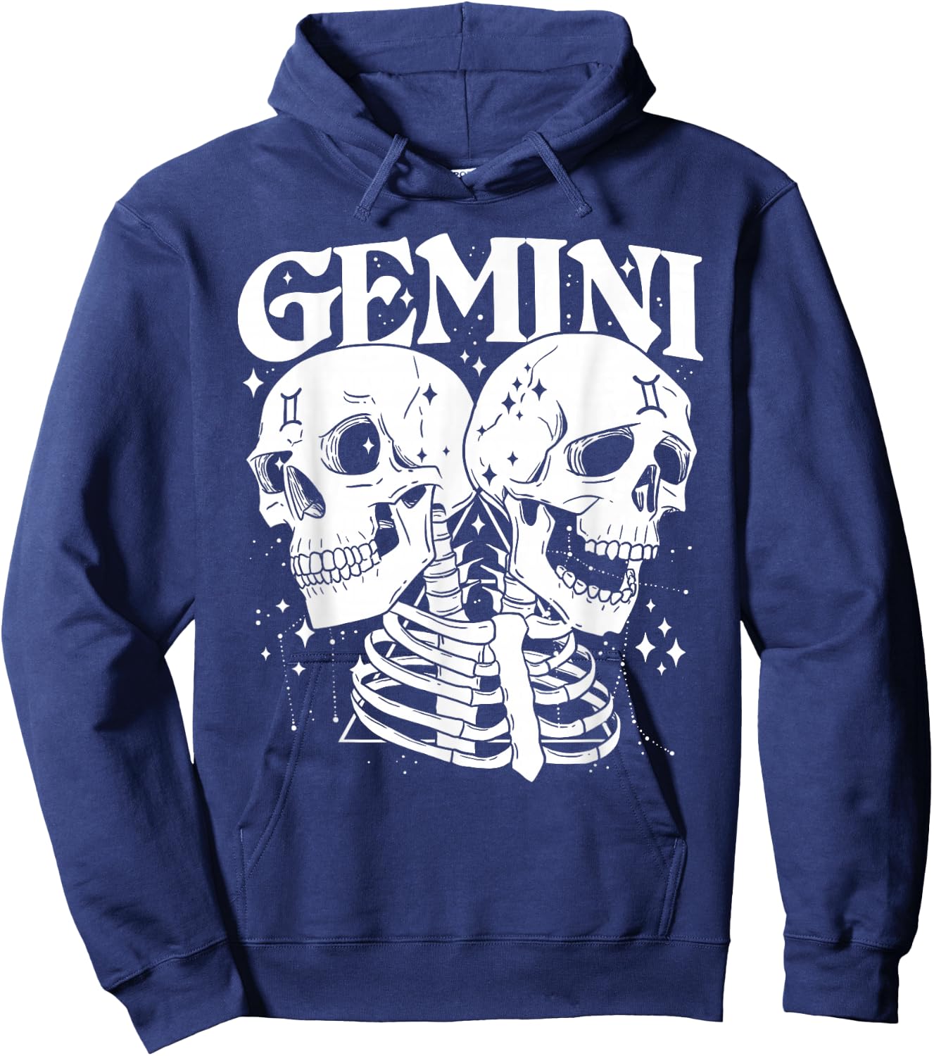 GEMINI Faery Crystal Witch Shirt Skull constellation Hoodie - Hoodie | Navy