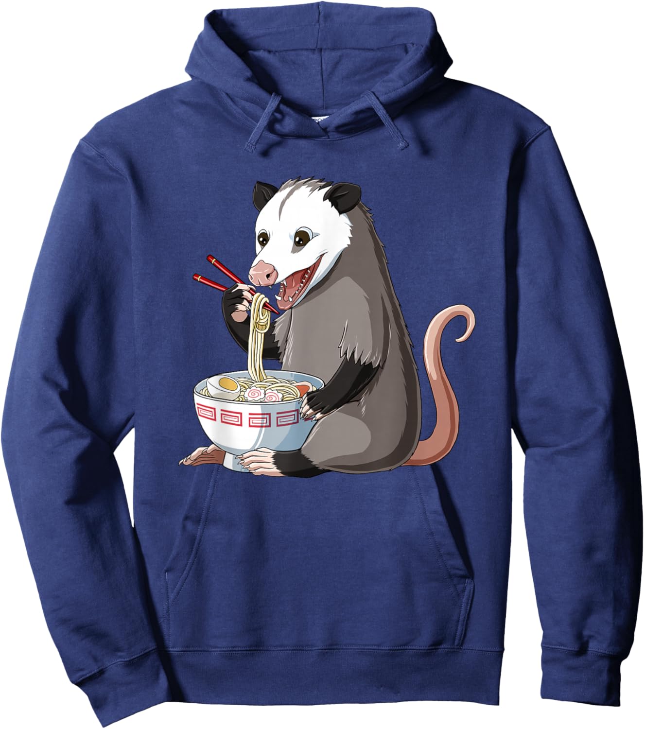 Funny Japanese Kawaii Ramen Opossum Hoodie - Hoodie | Navy
