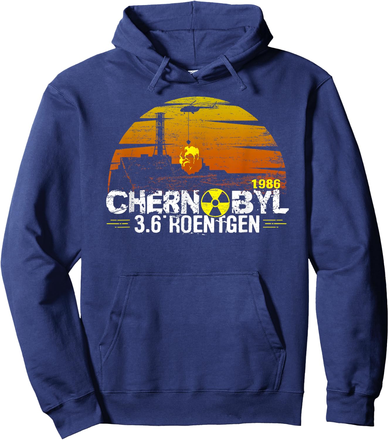 Chernobyl 3.6 Roentgen in 1986 Radiation zone USSR t shirt Hoodie - Hoodie | Navy