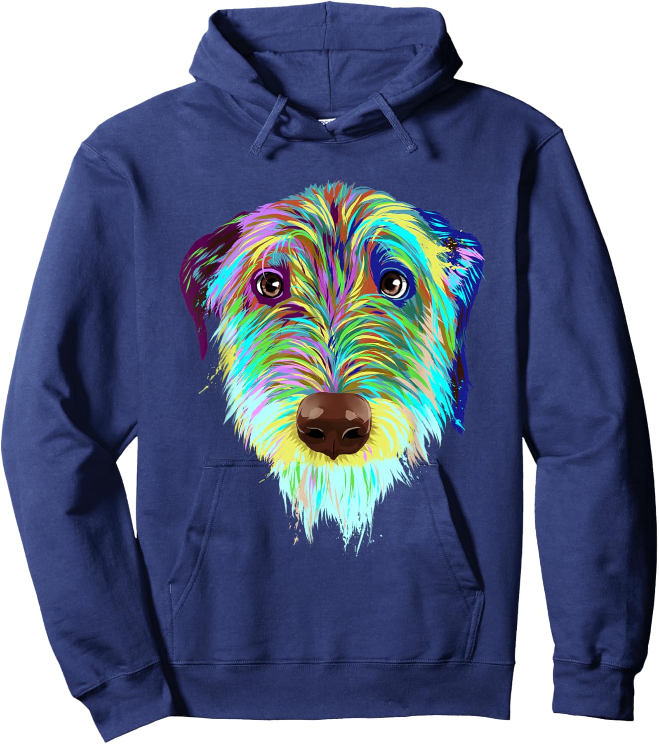 Splash Dog Irish Wolfhound Men Women Kids Hoodie - Hoodie | Navy