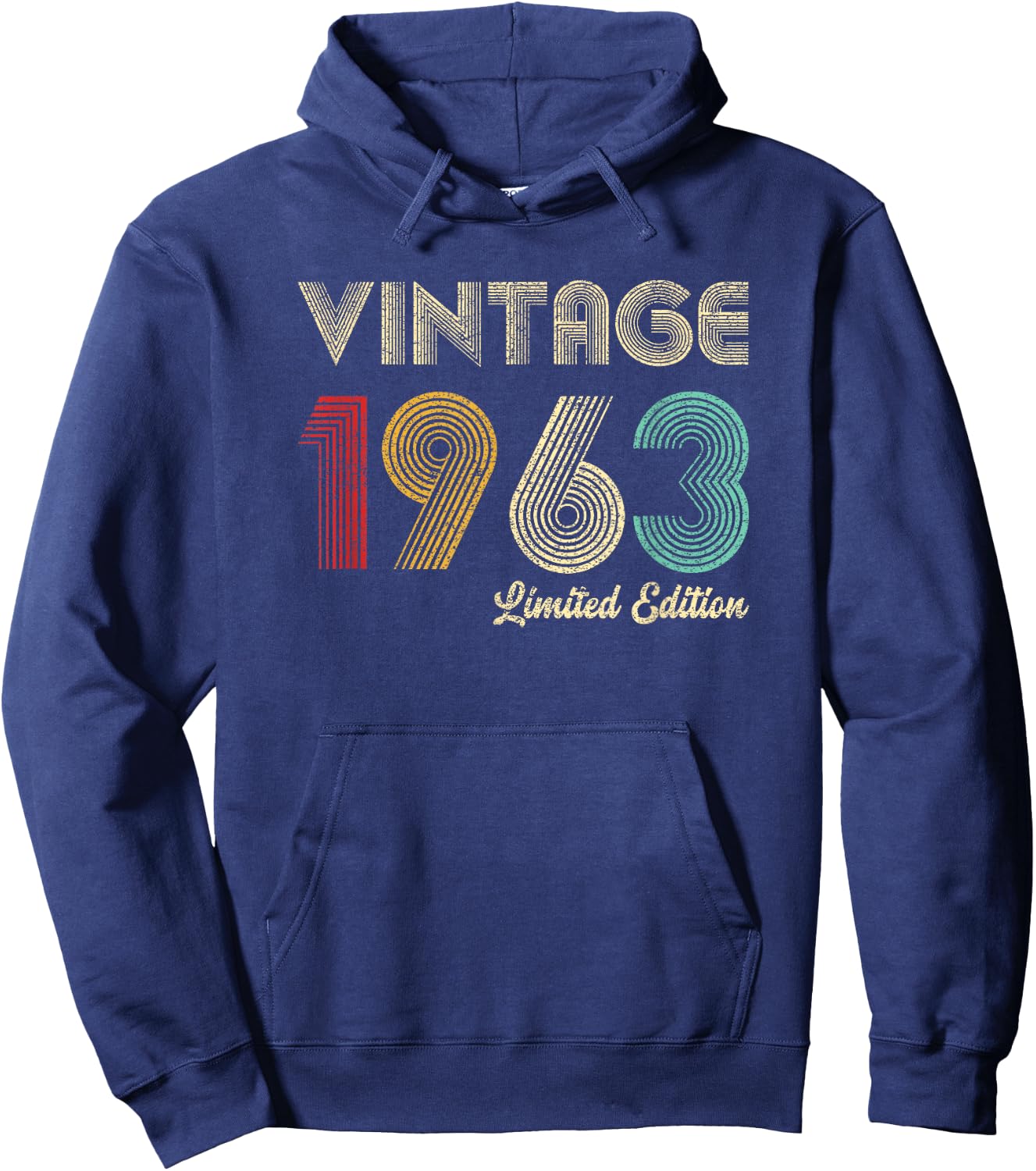 Vintage 1963 62nd Birthday Gift Men Women 62 Years Old Hoodie - Hoodie | Navy