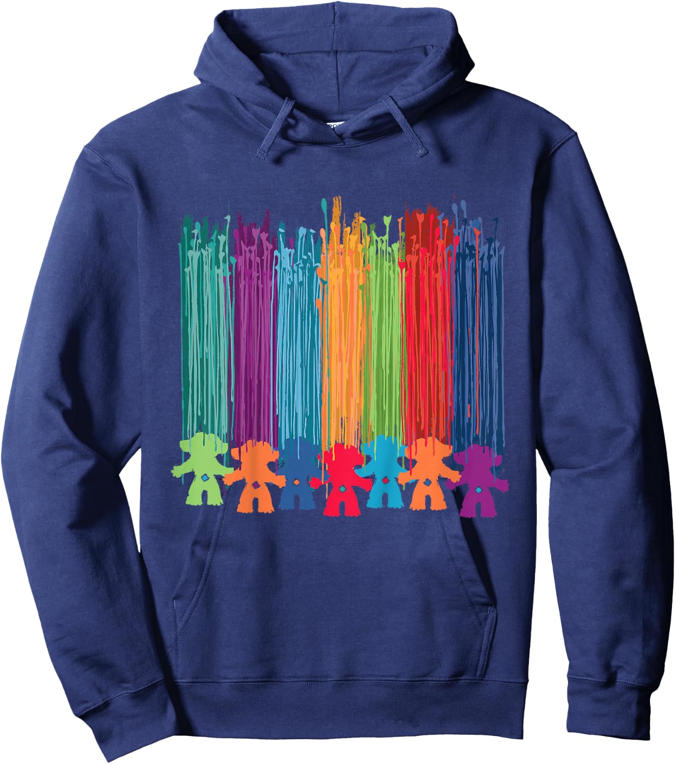Classic Trolls: Trolls Hair Paint Streak Hoodie - Hoodie | Navy