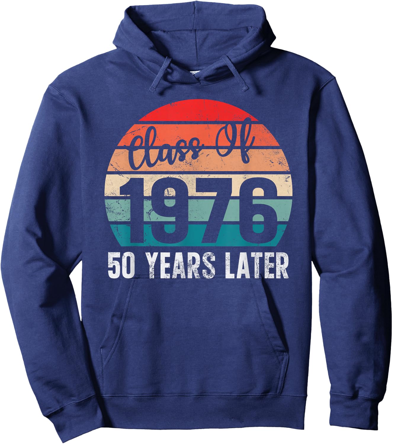 Vintage Class of 1976 76 Reunion High School Alumni Matching Hoodie - Hoodie | Navy