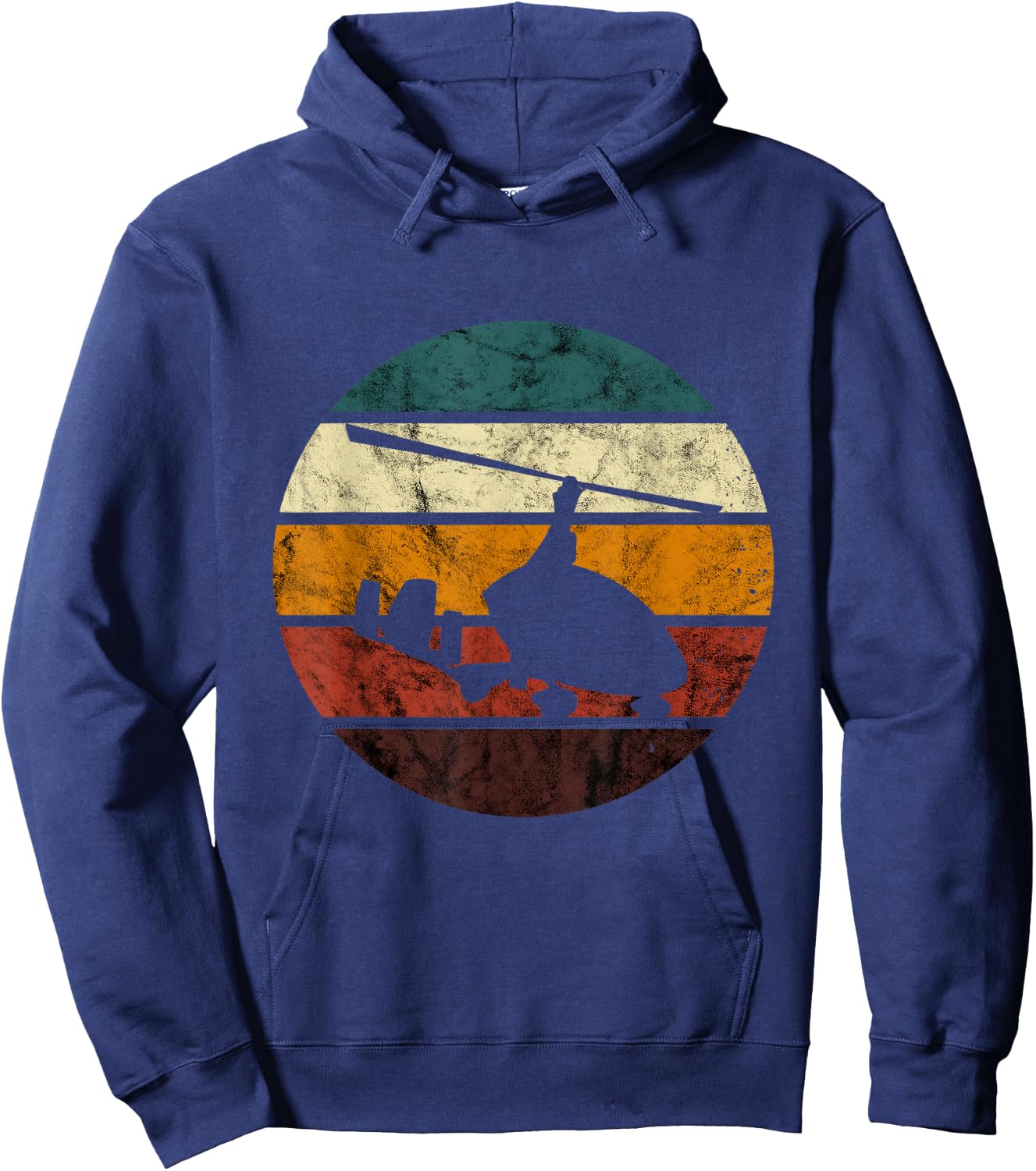 Gyrocopter Retro Vintage Aviation Autogyro Gyrocopter Pilot Hoodie - Hoodie | Navy