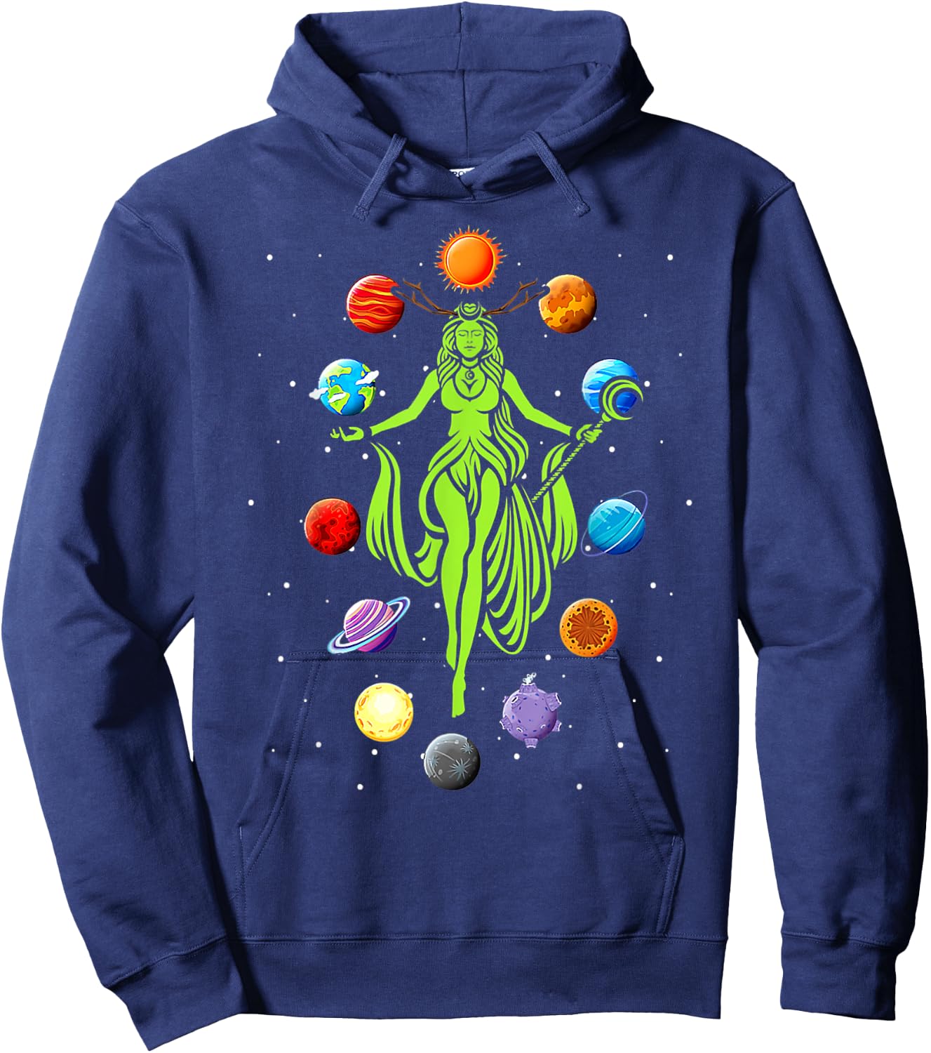 Gaia Greek Goddess Mother Earth Day Hippie Nature Hoodie - Hoodie | Navy