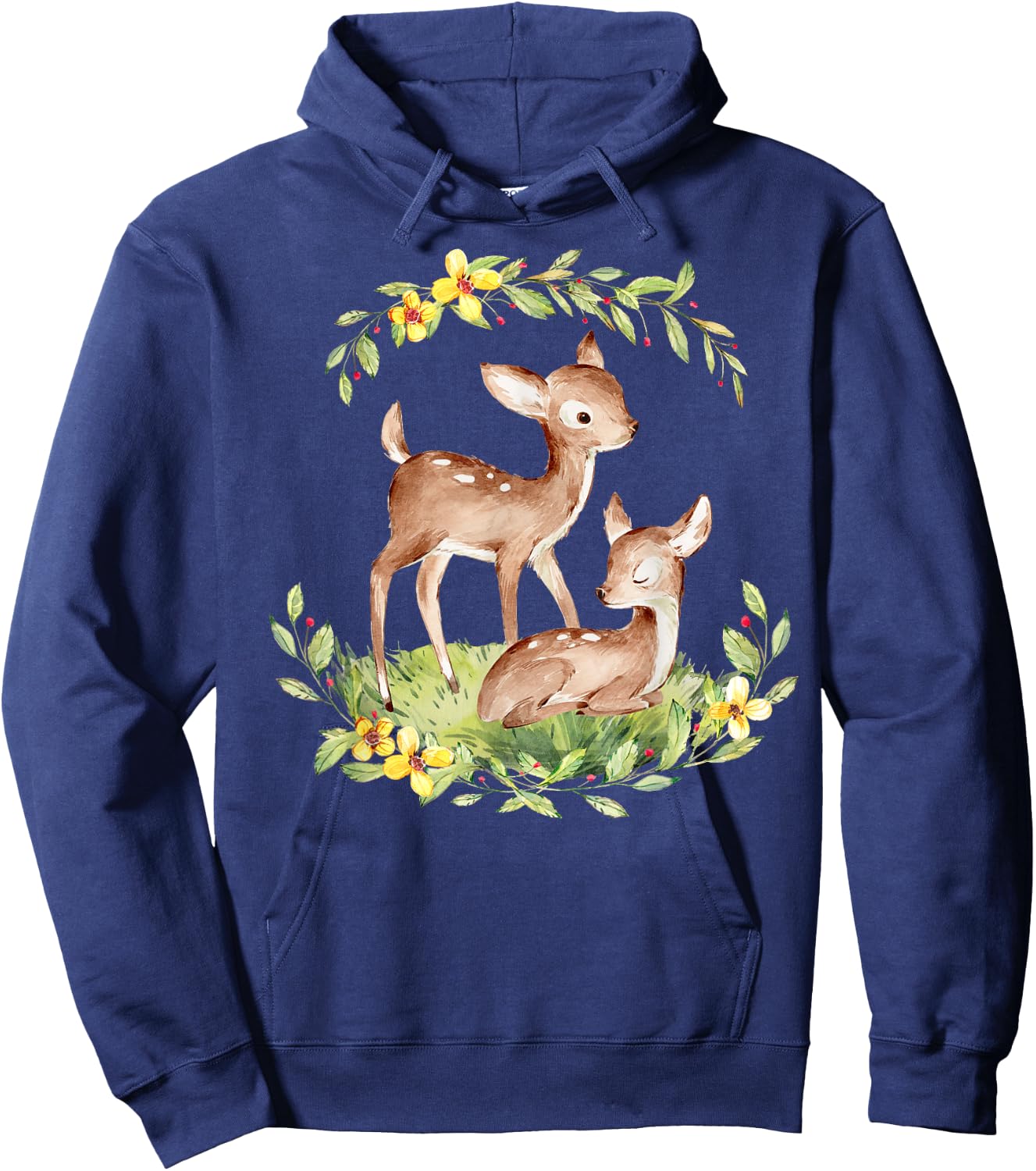 Cute Baby Deer Fawn Natural Deers Baby Animal Hoodie - Hoodie | Navy