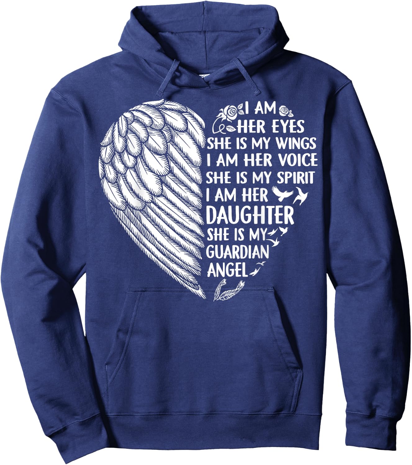 My Mom Is My Guardian Angel Shirt I Am Her Daughter Hoodie - Hoodie | Navy