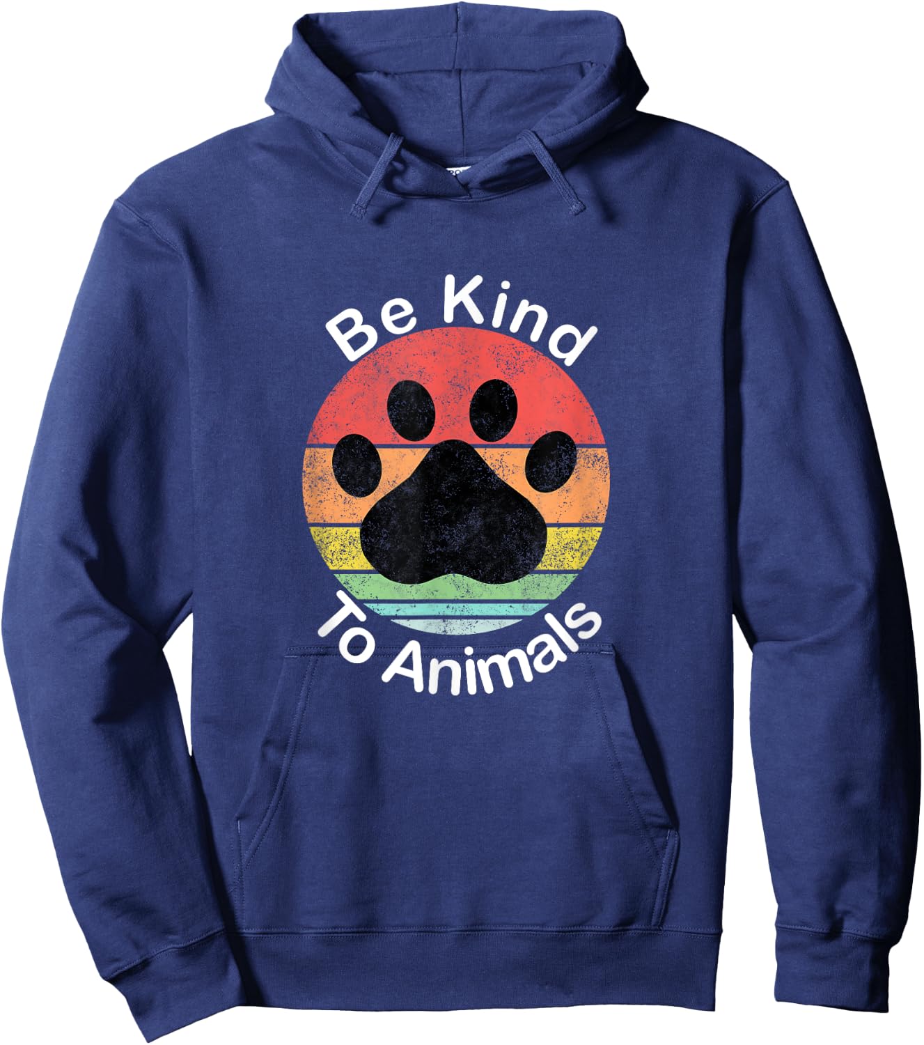 Be Kind To Animals - Vintage Retro, May Be Kind To Animals Hoodie - Hoodie | Navy