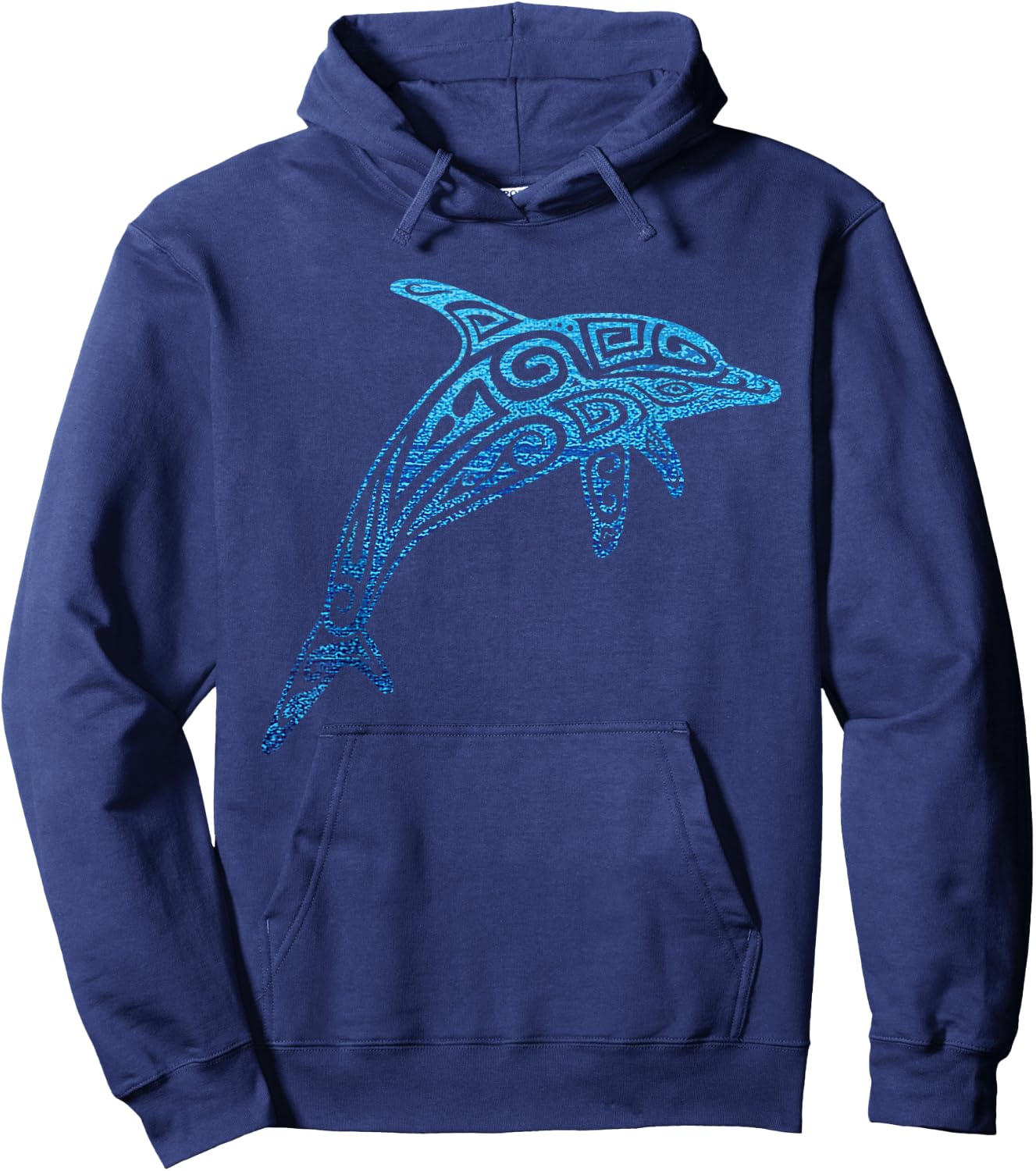 Hawaiian Dolphin Tribal Polynesian Tattoo Beach Vacation Hoodie - Hoodie | Navy