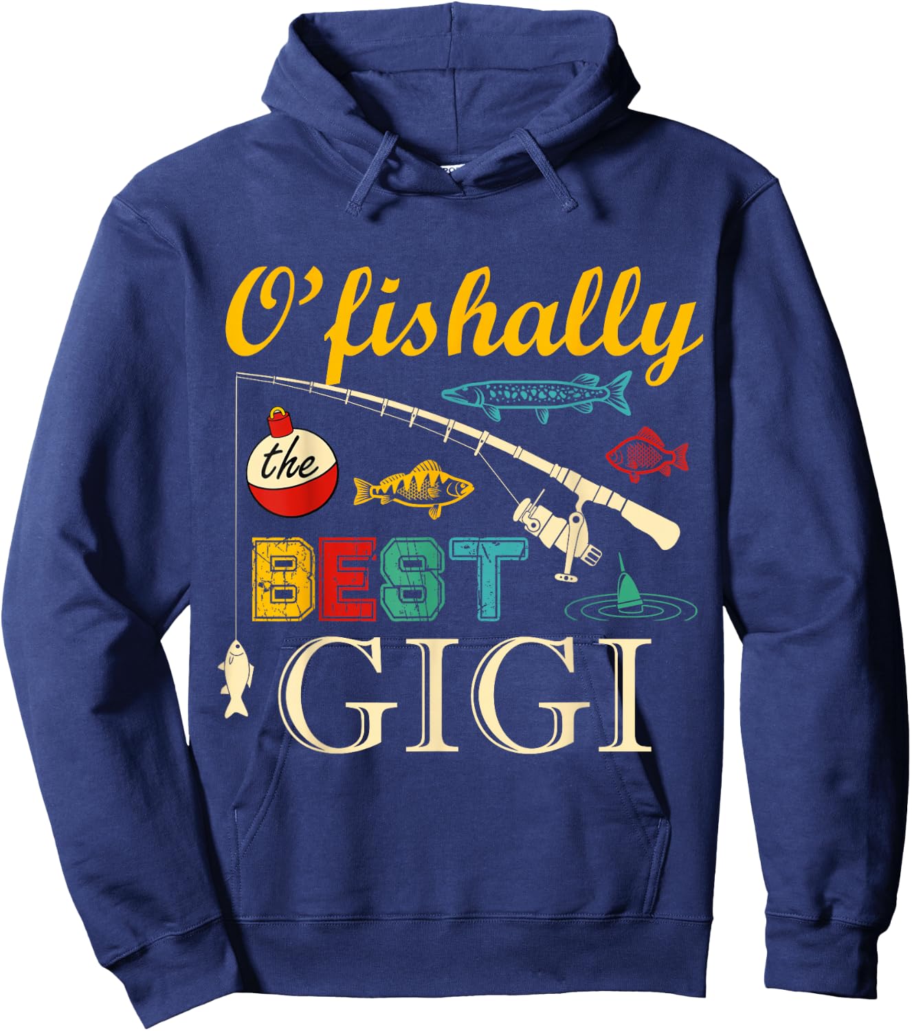 Ofishally Best Gigi Fishing Fisherman For Family Party Hoodie - Hoodie | Navy