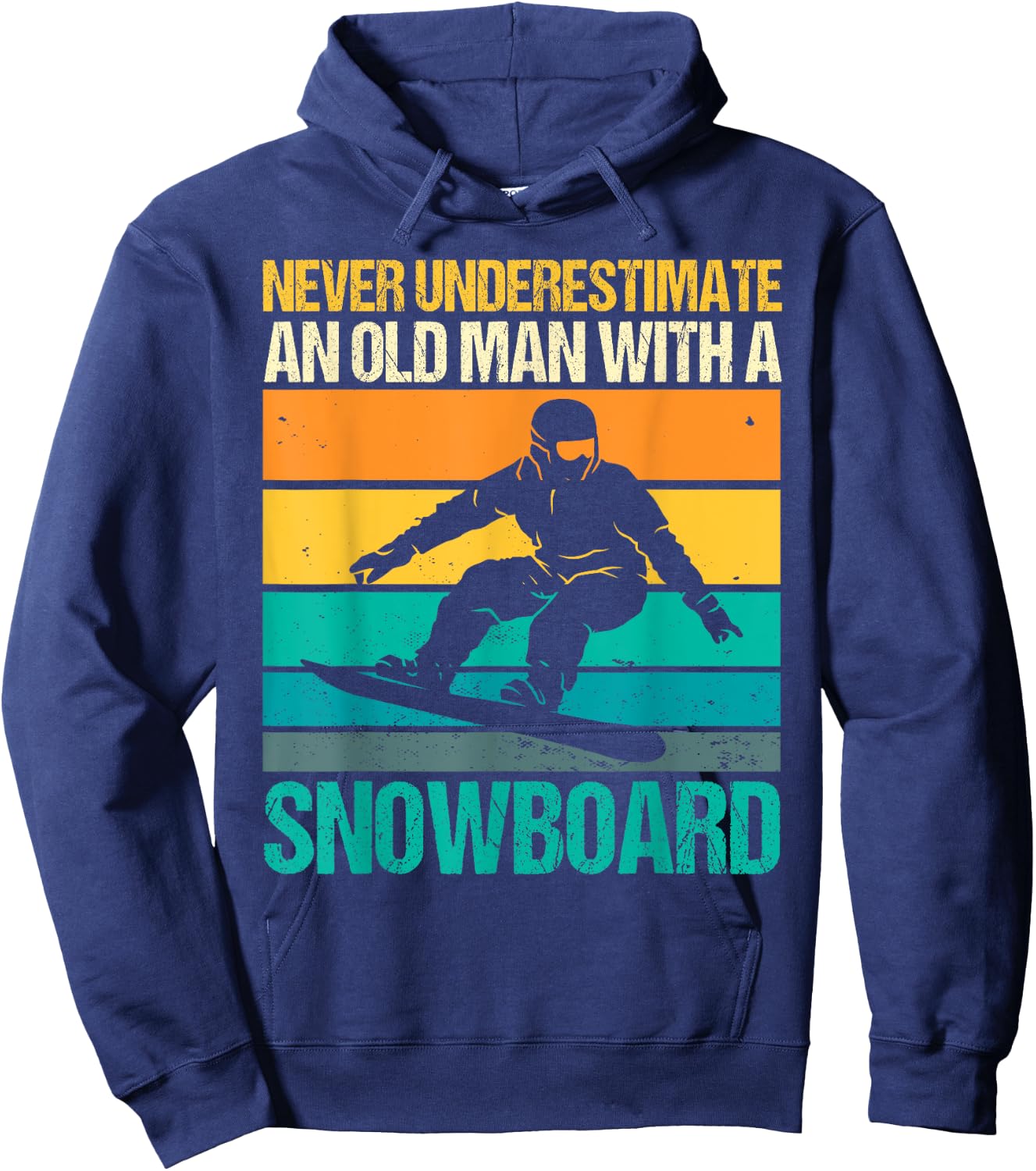 Snowboarding Granddad Snowboard Winter Sport Snowboarder Hoodie - Hoodie | Navy