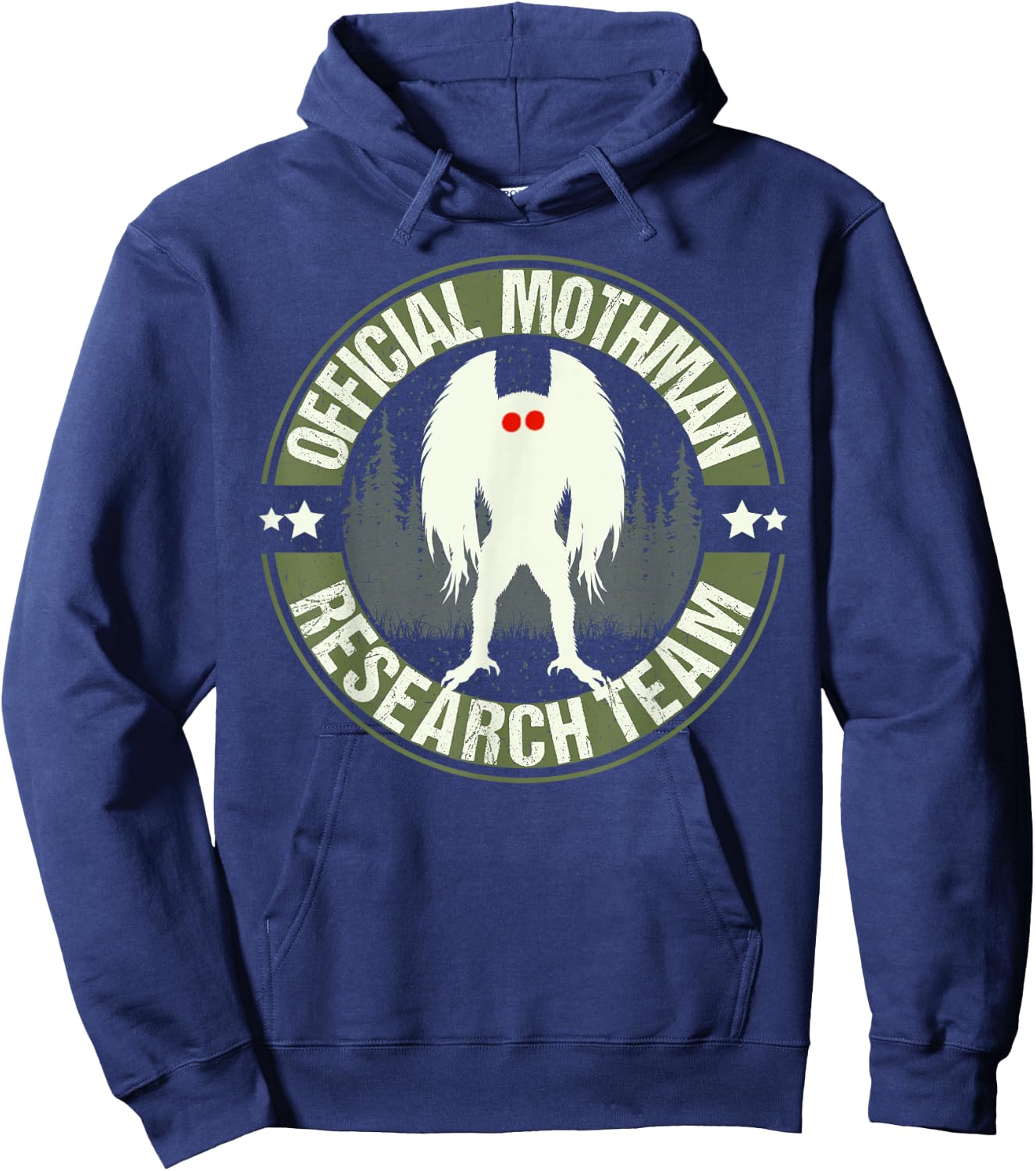 Mothman Research Team! Cool Cryptid Men Women Search Mothman Hoodie - Hoodie | Navy