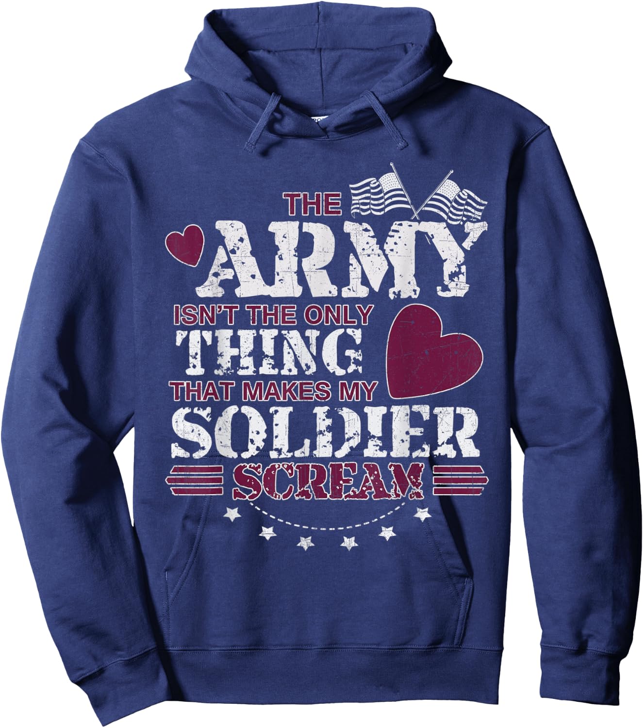 Funny Army Wife/Girlfriend - Make My Soldier Scream Hoodie - Hoodie | Navy