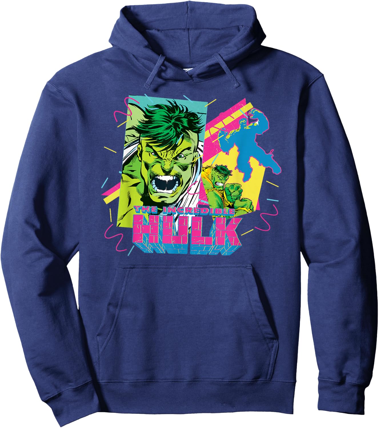 Marvel The Incredible Hulk Retro 90s Hoodie - Hoodie | Navy