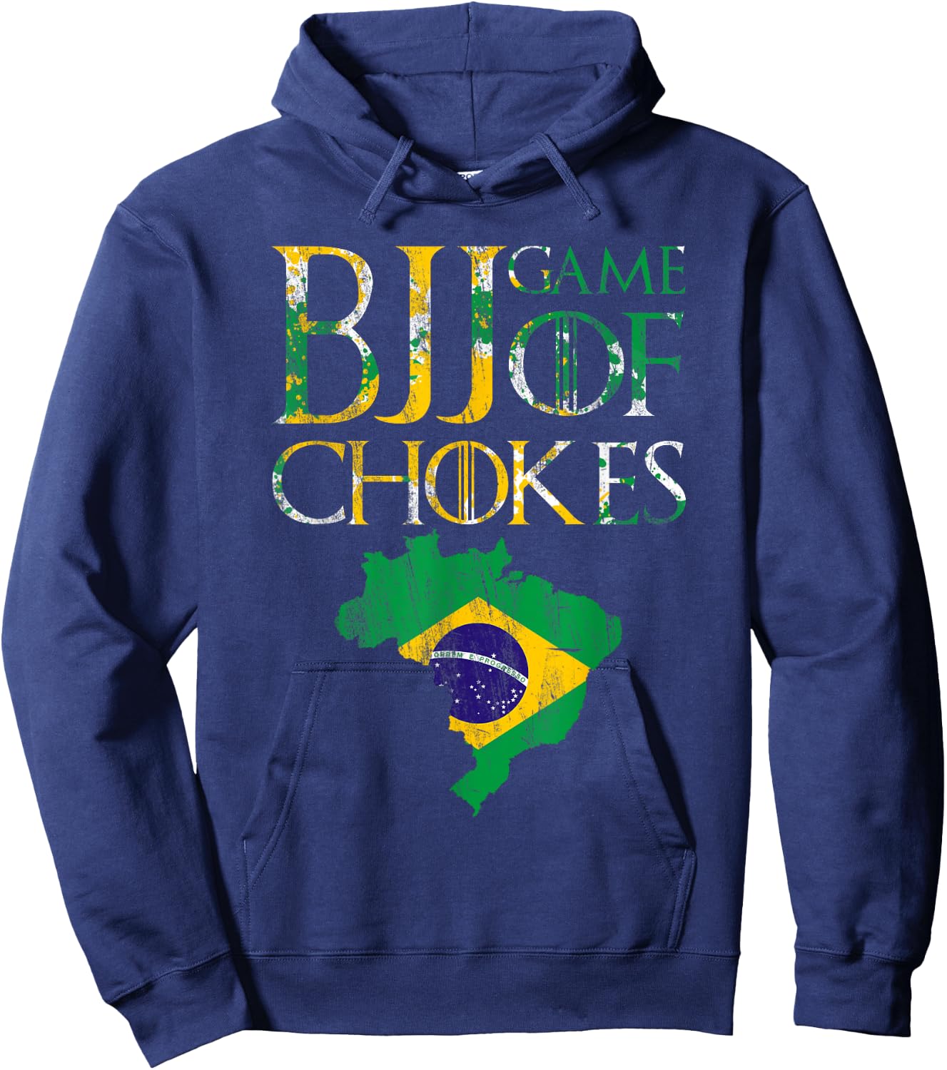 BJJ-Brazilian Jiu Jitsu Retro graphics Hoodie - Hoodie | Navy
