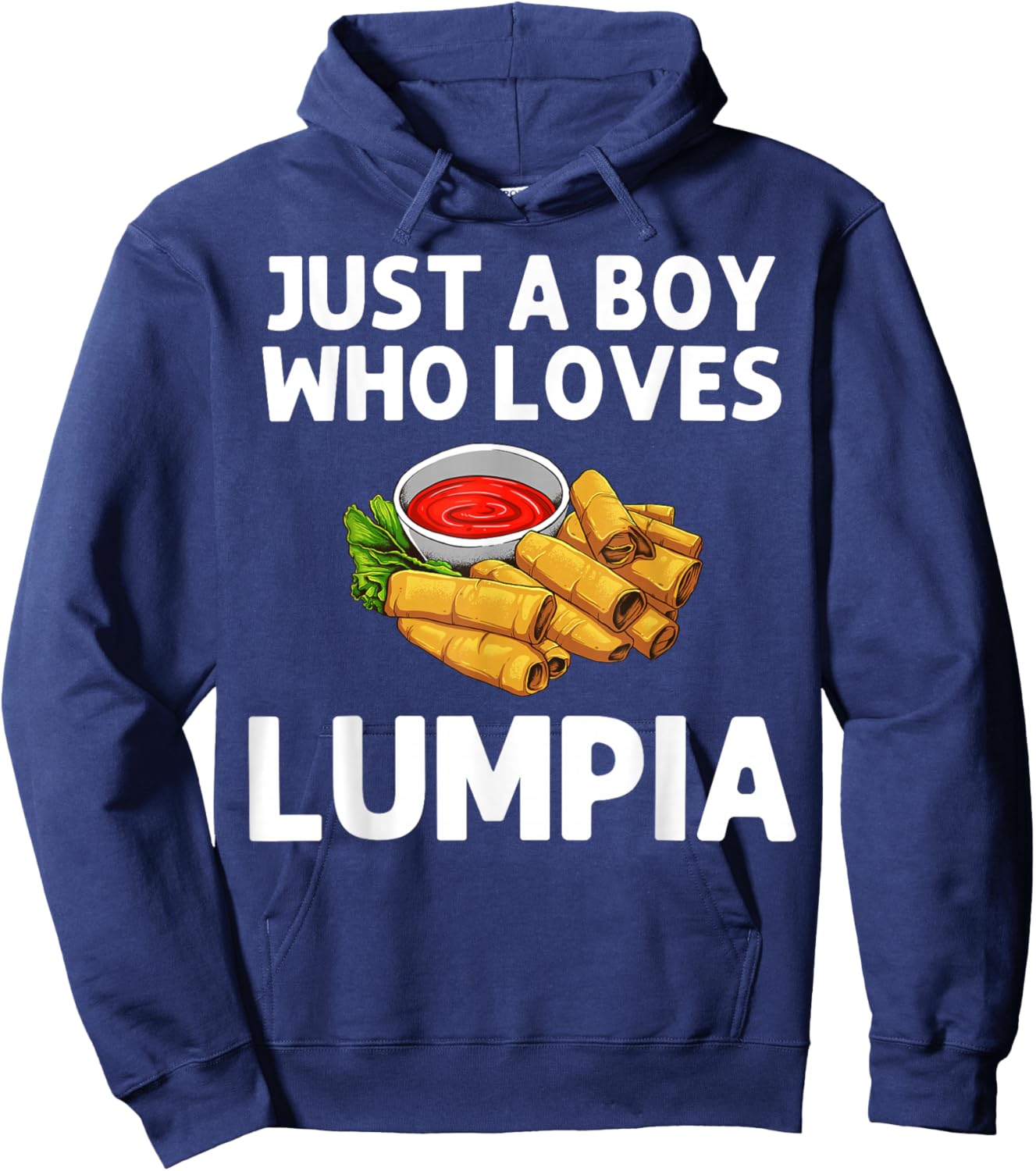 Funny Lumpia Gift Boys Kids Pinoy Filipino Food Lovers Hoodie - Hoodie | Navy