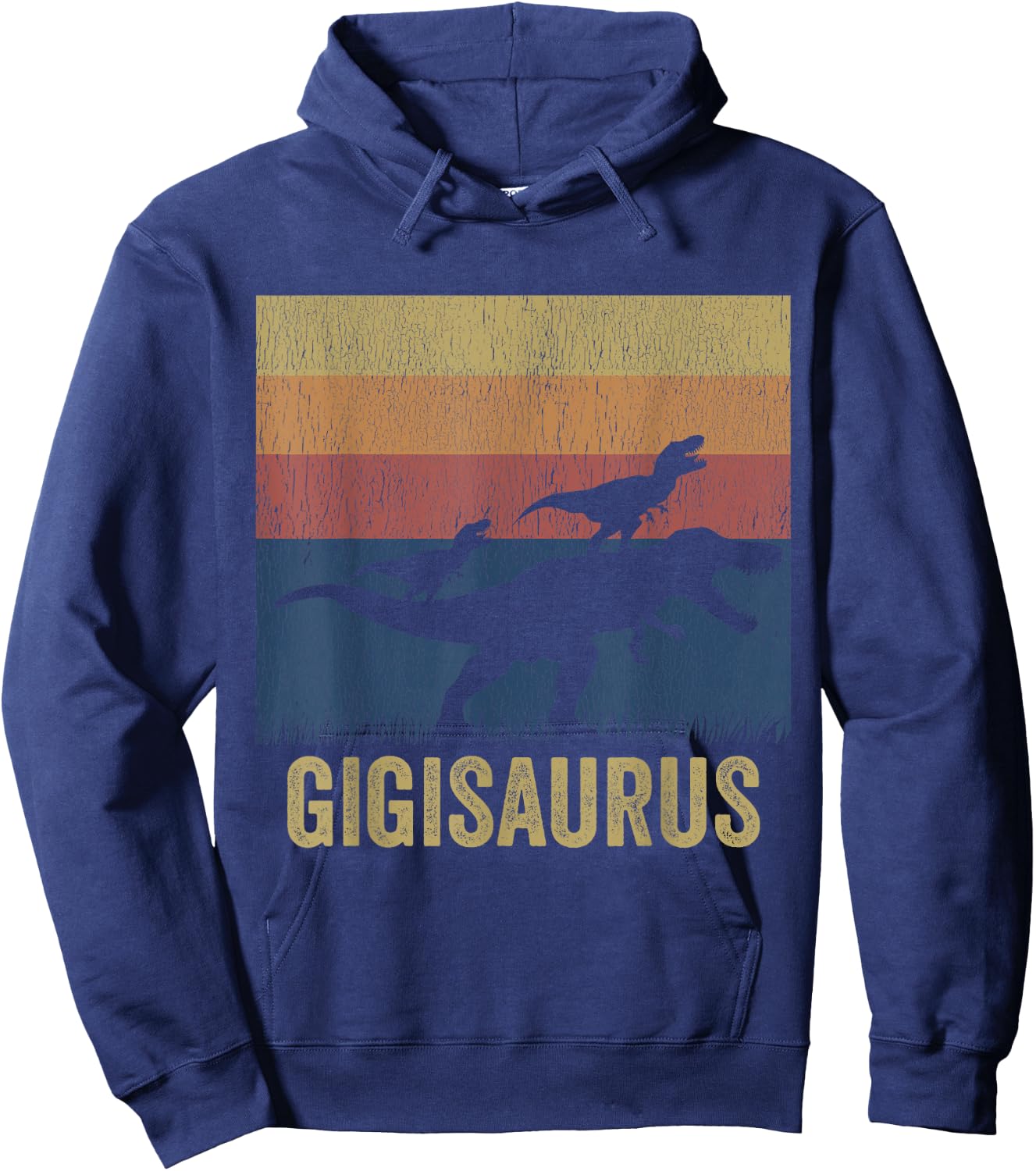 Gigisaurus T Rex Dinosaur Gigi Saurus Matching Dinosaur Hoodie - Hoodie | Navy