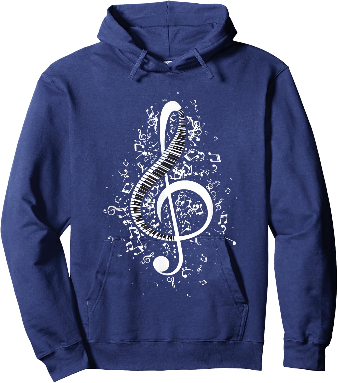 Treble Clef Keys - Piano Player Pianist Classical Music Hoodie - Hoodie | Navy