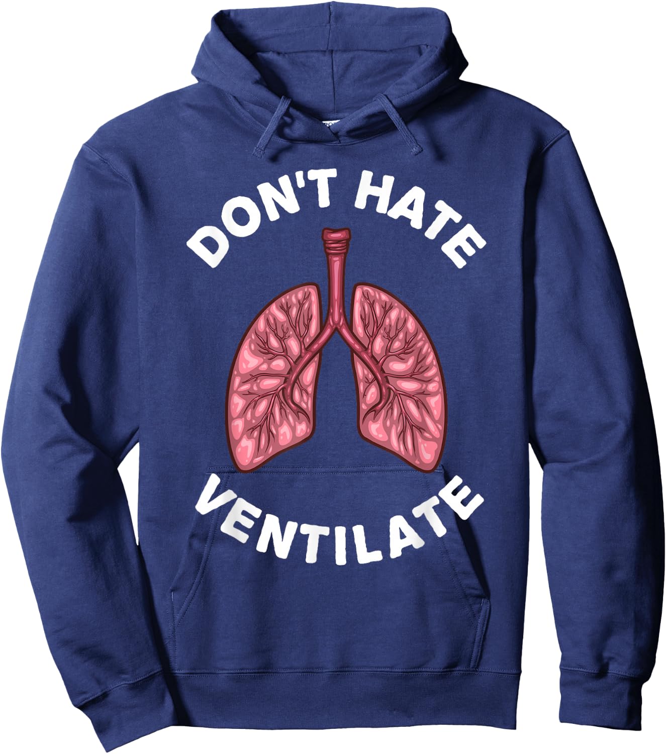 Funny Respiratory Therapy RT Art Men Women Lung Doctor Hoodie - Hoodie | Navy