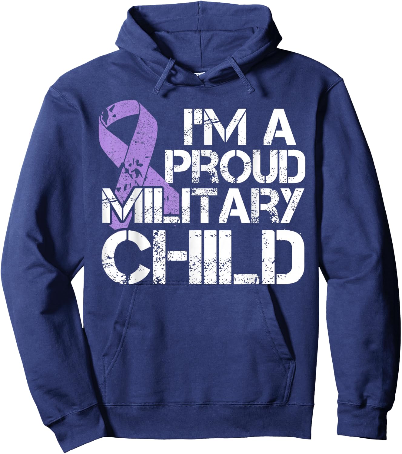Military Child Month Purple Up Proud Military Child Hoodie - Hoodie | Navy
