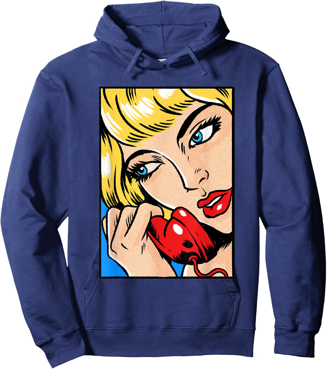 Suspicious Women Pop Art Comic Book Popular Culture Artist Hoodie - Hoodie | Navy