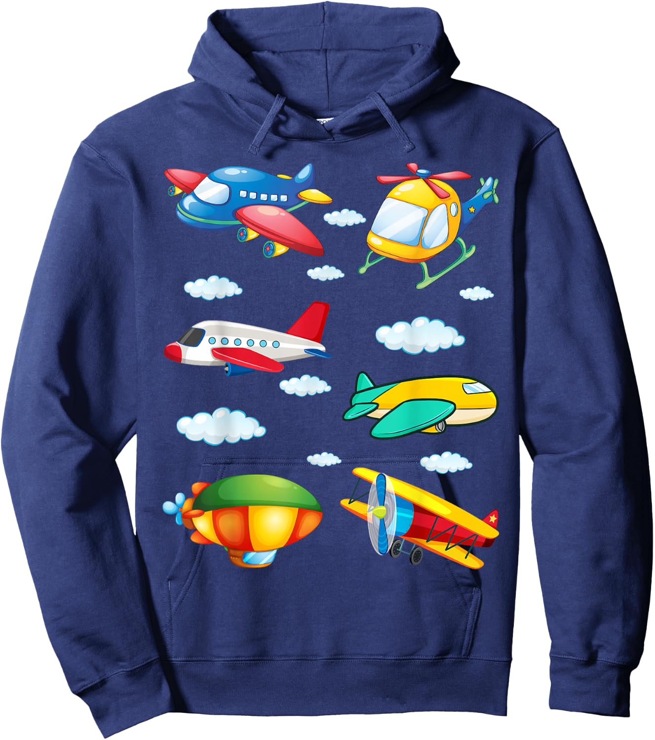 Types of Airplanes Boys Planes Future Pilot Hoodie - Hoodie | Navy