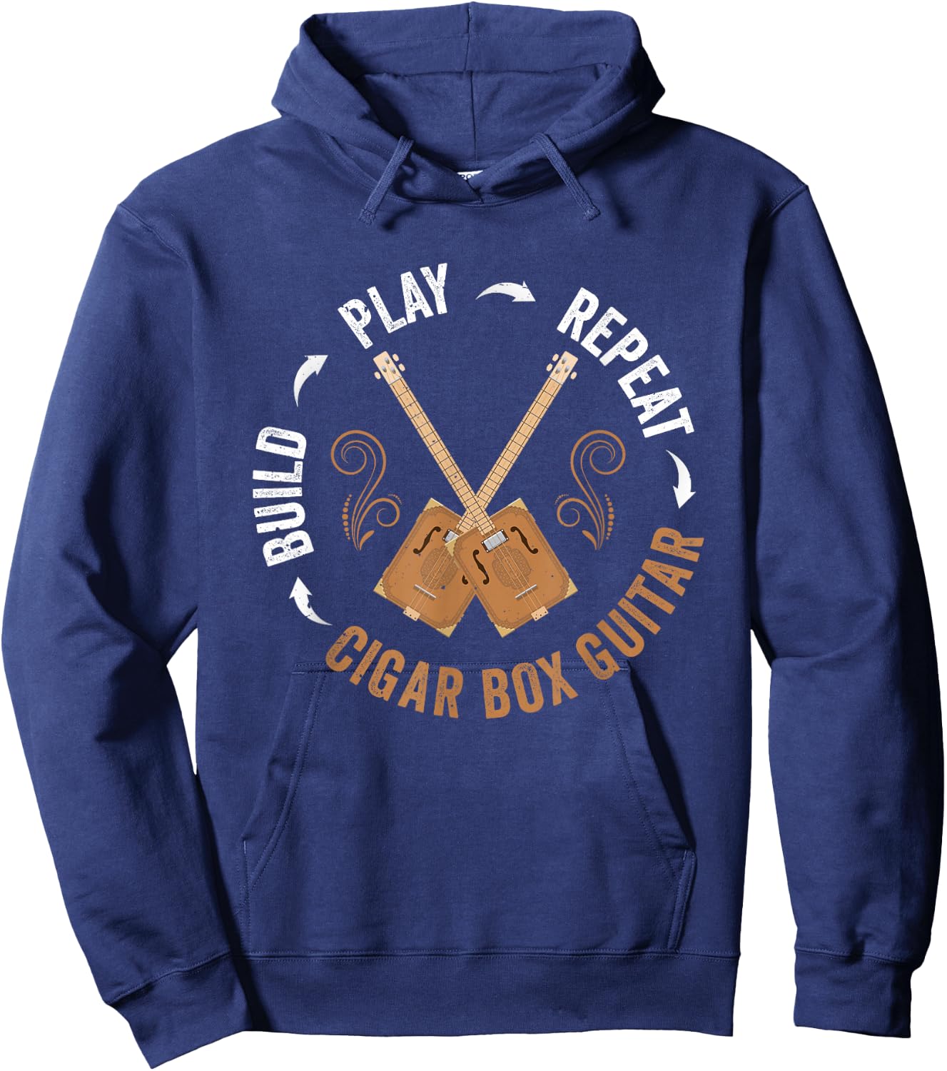 Cigar Box Guitar Cigar Box Guitar Hoodie - Hoodie | Navy