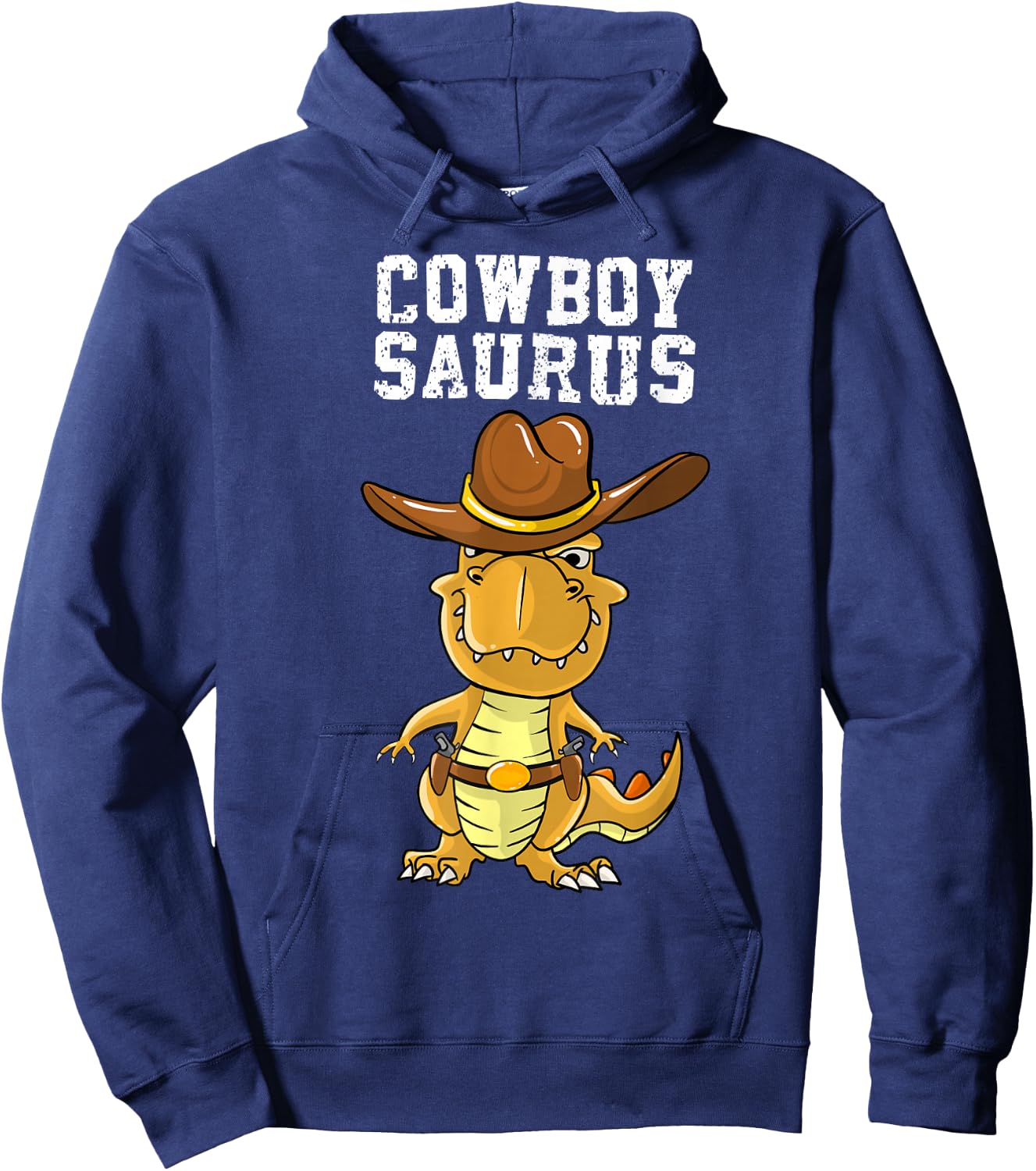 Cool Cowboy Saurus Funny Western Rodeo Dinosaur Lover Gift Hoodie - Hoodie | Navy