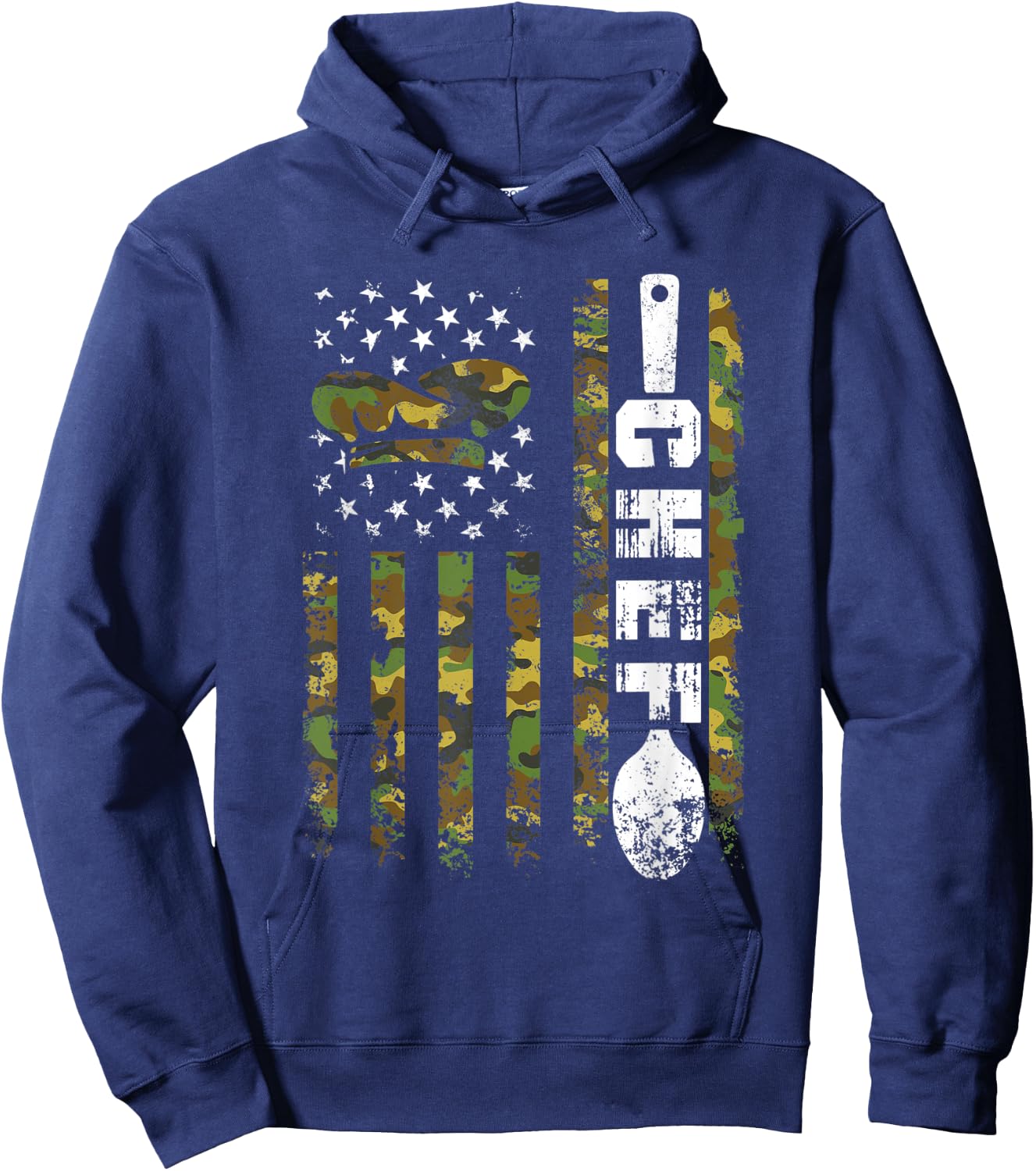American Flag Camouflage Chef Patriotic 4th Of July Hoodie - Hoodie | Navy