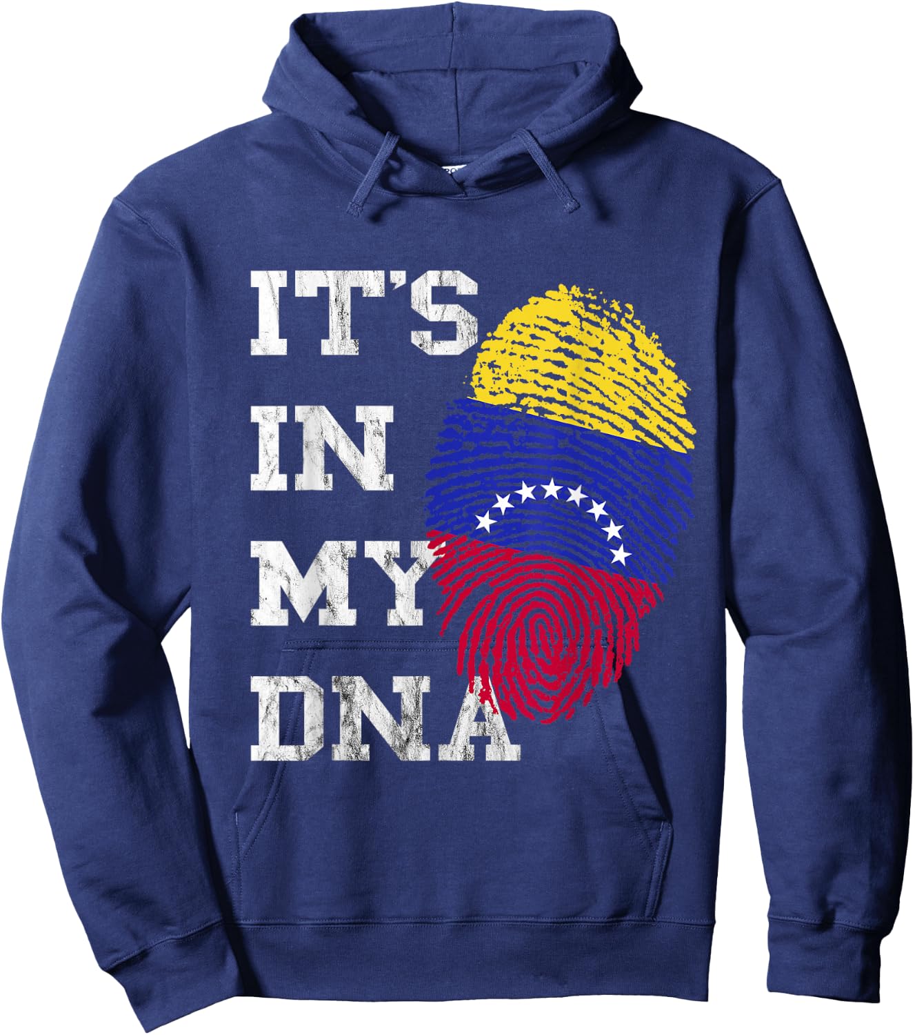 It's In My DNA Venezuelan Roots Venezuela 7 Stars Flag Hoodie - Hoodie | Navy
