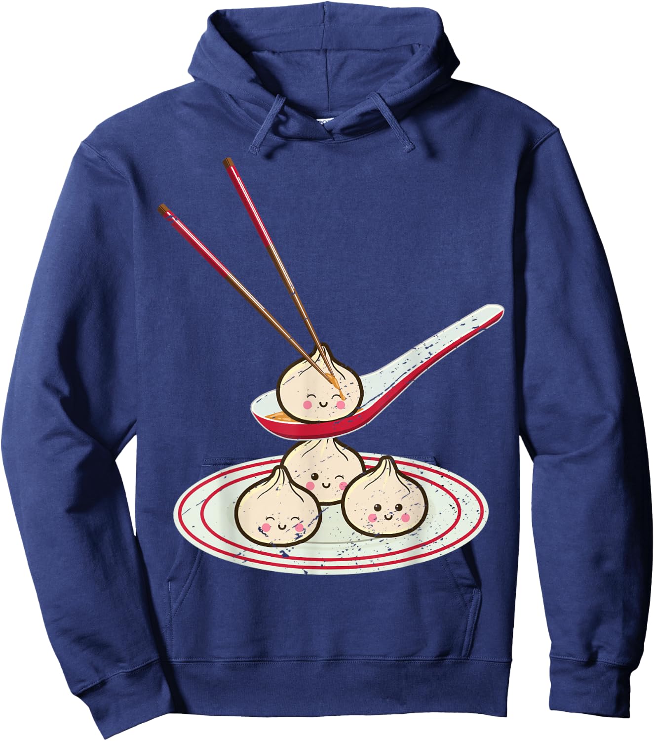 Distressed Soup Dumpling Xiaolongbao chefs Hoodie - Hoodie | Navy