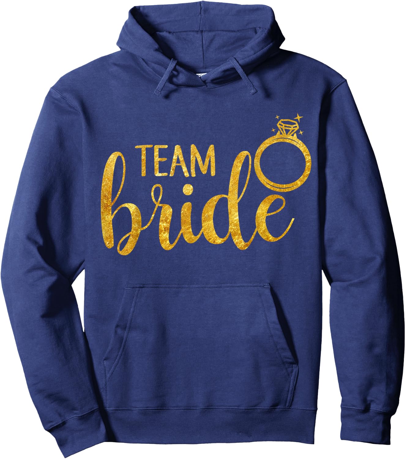 Bachelorette Party , Team Bride Matching Shirt, Black, Small Hoodie - Hoodie | Navy