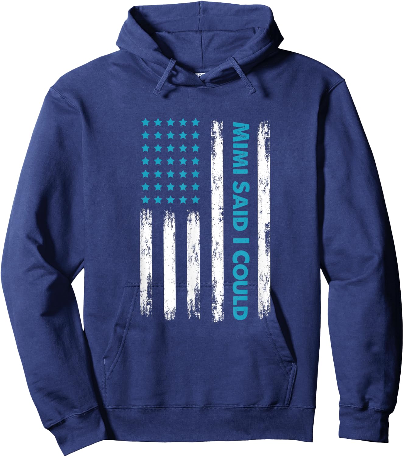 Mimi Said I Could Grandparent USA Flag Funny Kids toddler Hoodie - Hoodie | Navy